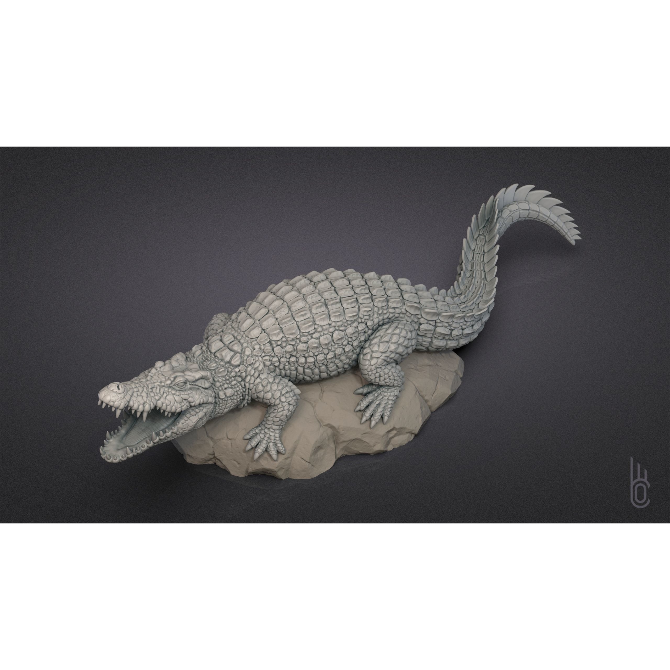Nile Crocodile 3D print model 6