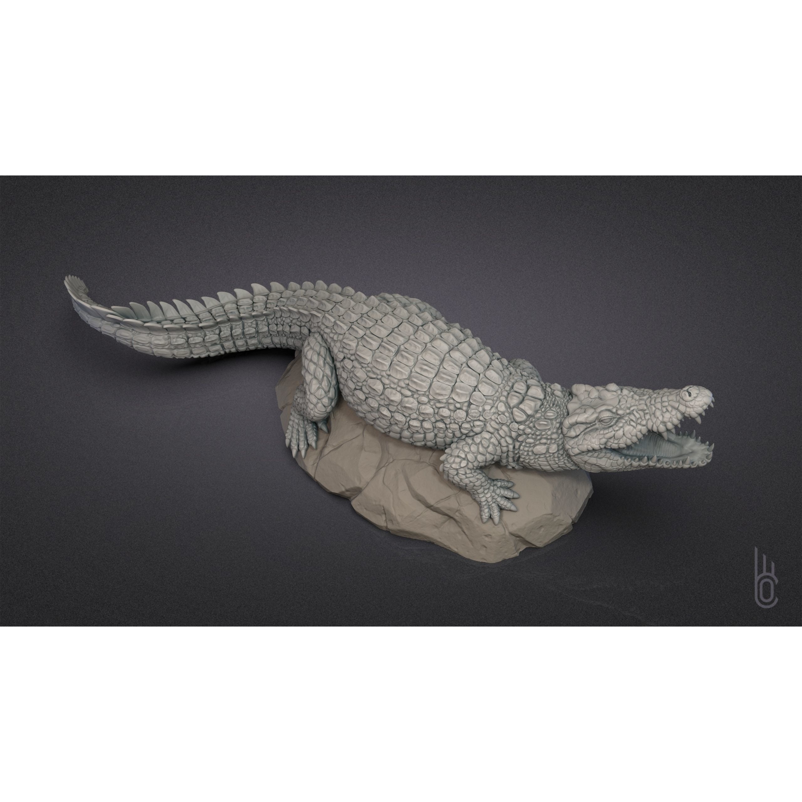 Nile Crocodile 3D print model 7