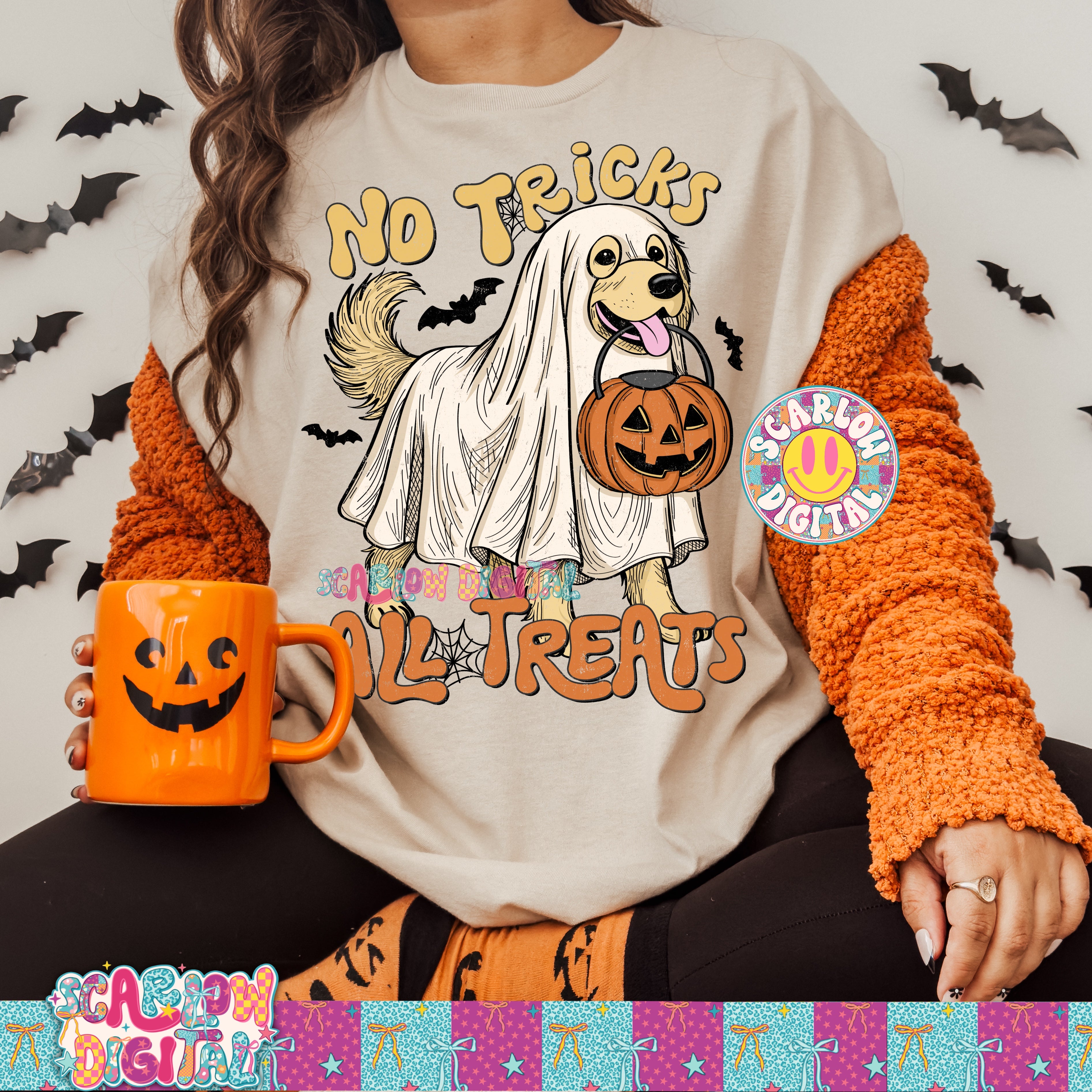 No Tricks All Treats PNG Digital Design 2