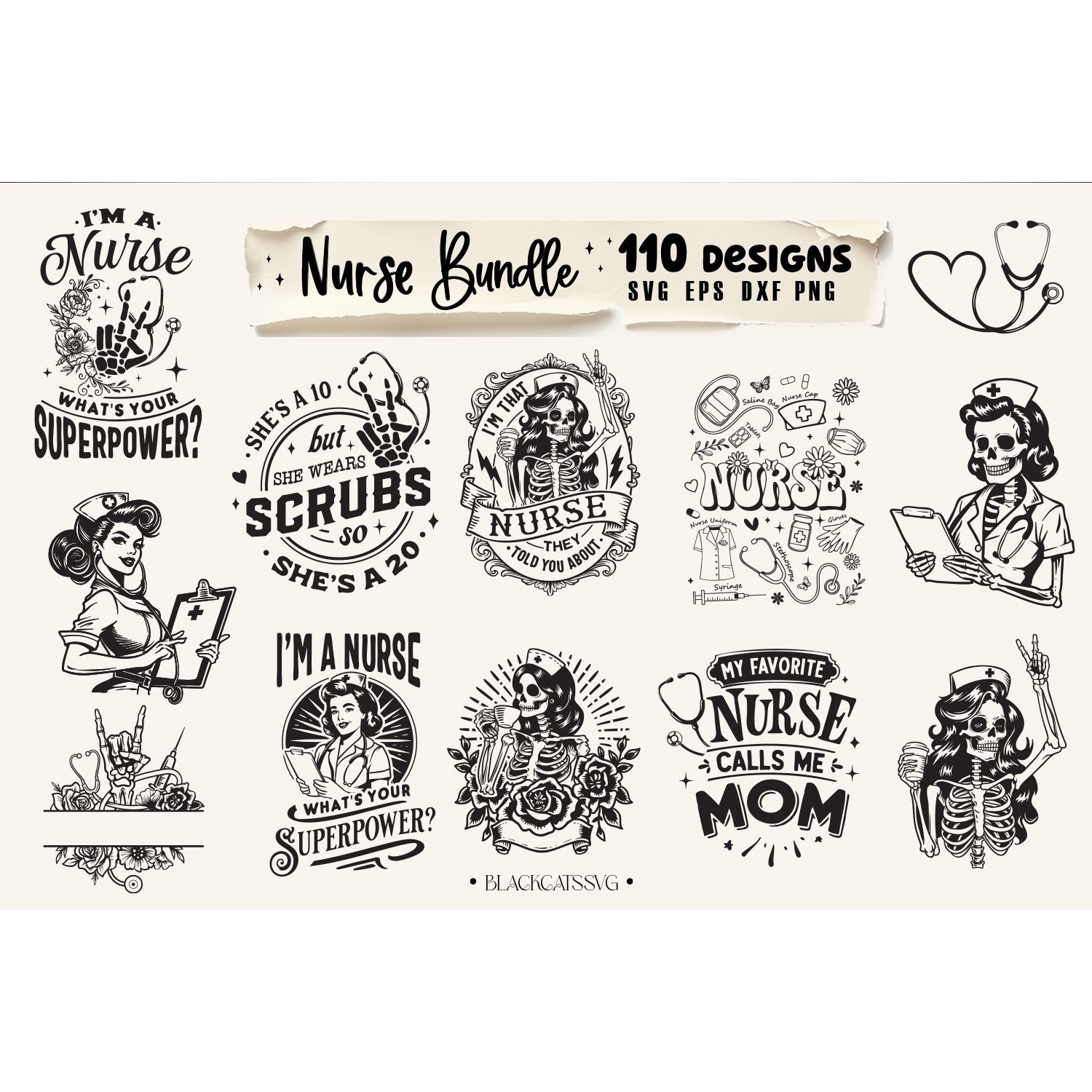 Nurse Bundle 110 designs SVG, Nurse Life svg 3