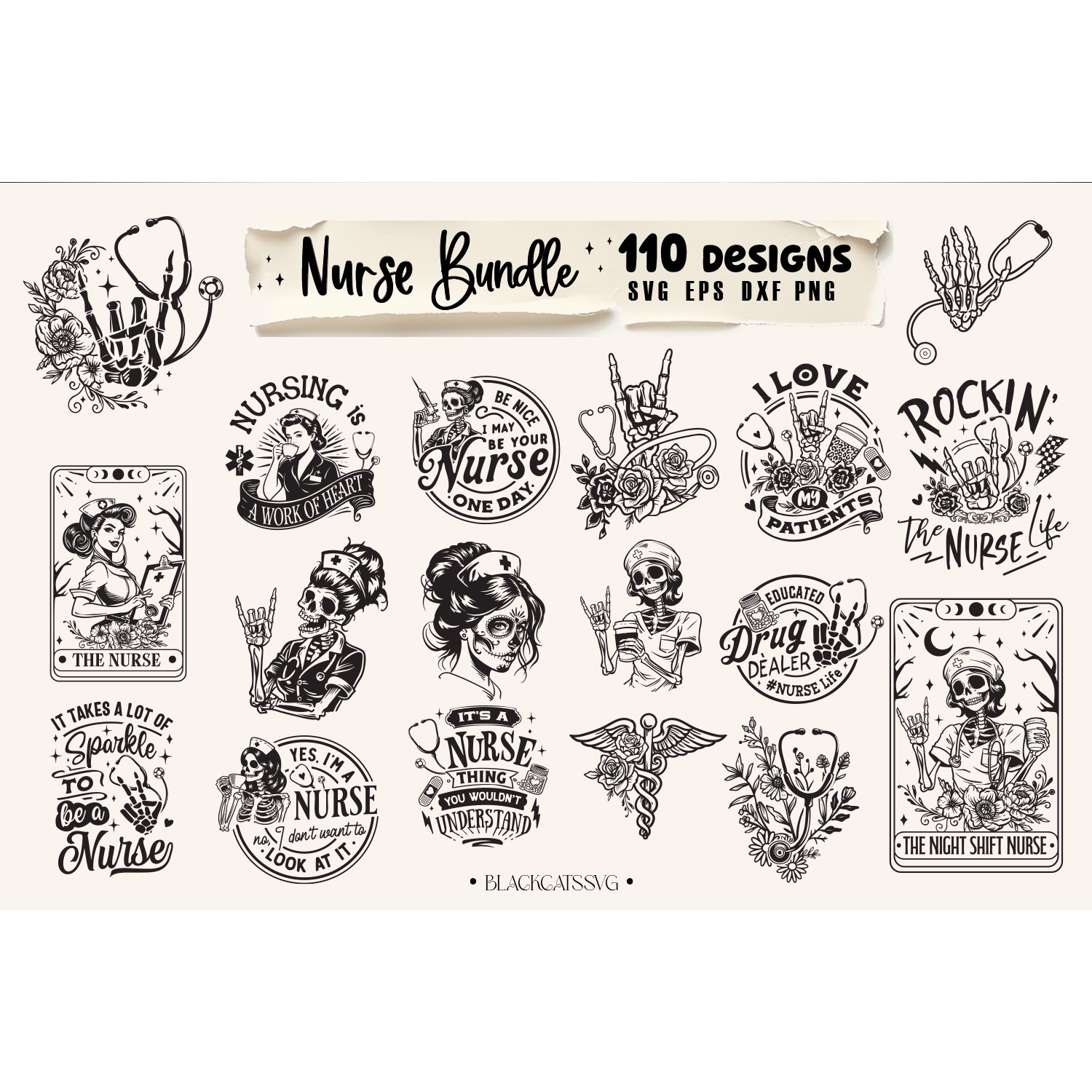 Nurse Bundle 110 designs SVG, Nurse Life svg 4