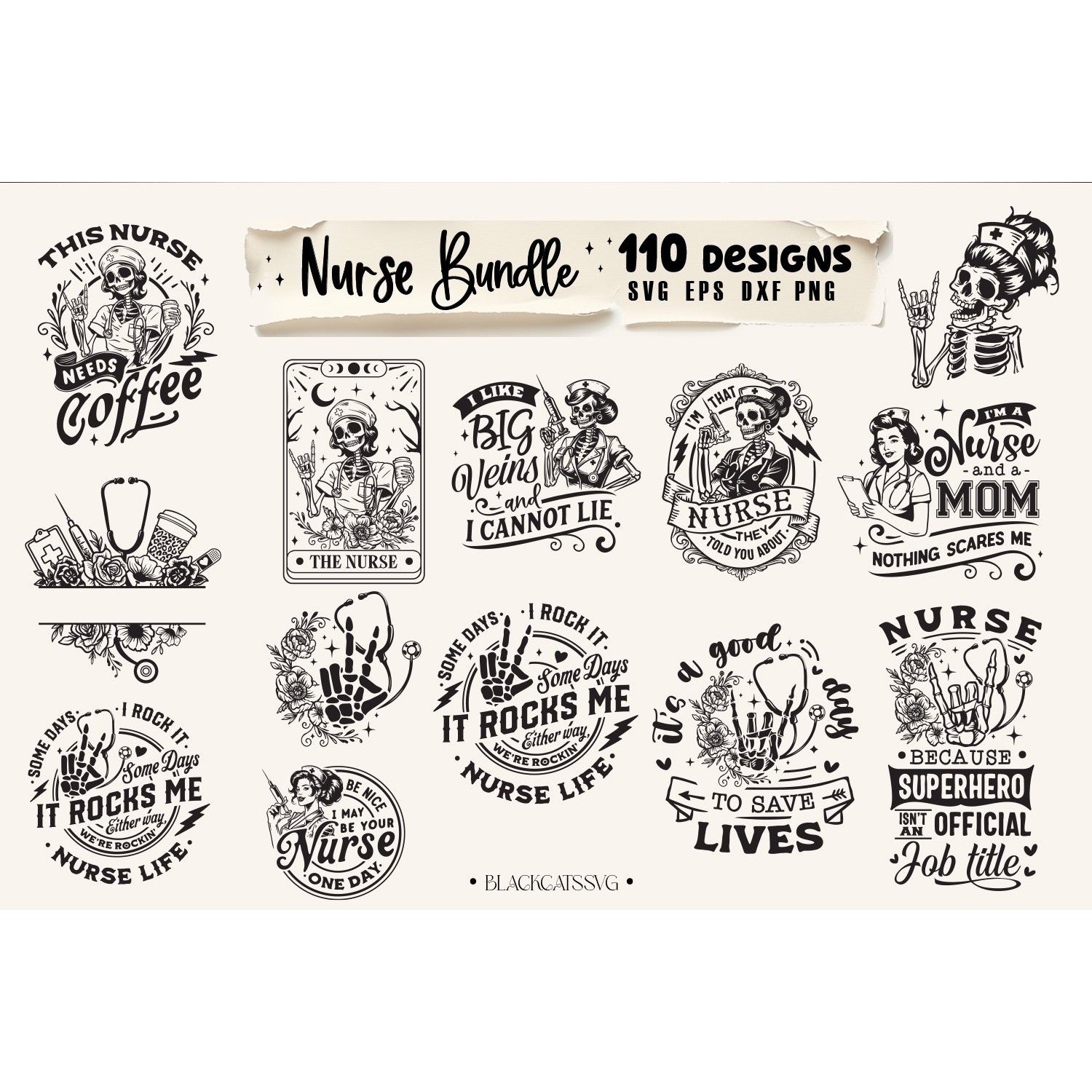 Nurse Bundle 110 designs SVG, Nurse Life svg 5