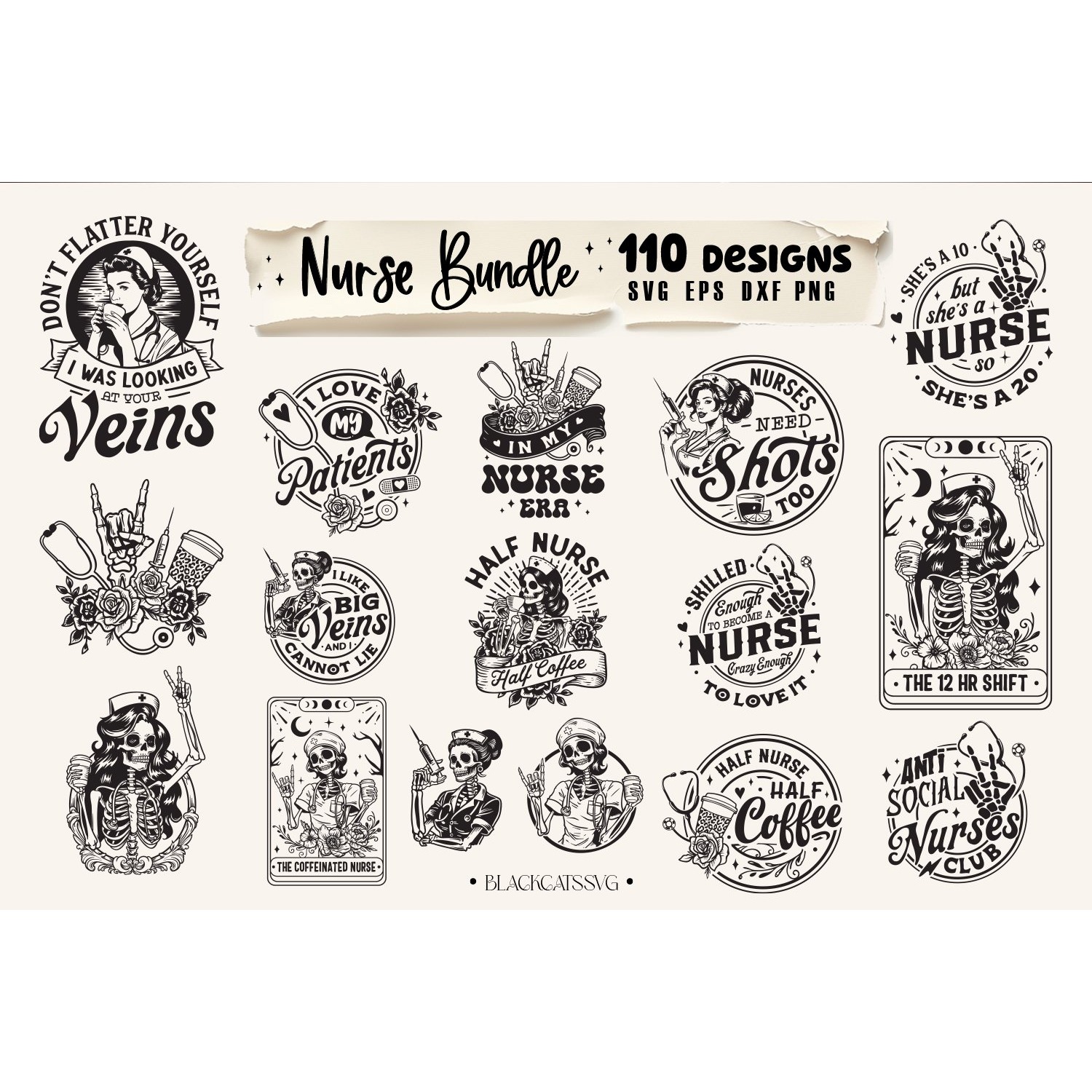 Nurse Bundle 110 designs SVG, Nurse Life svg 8