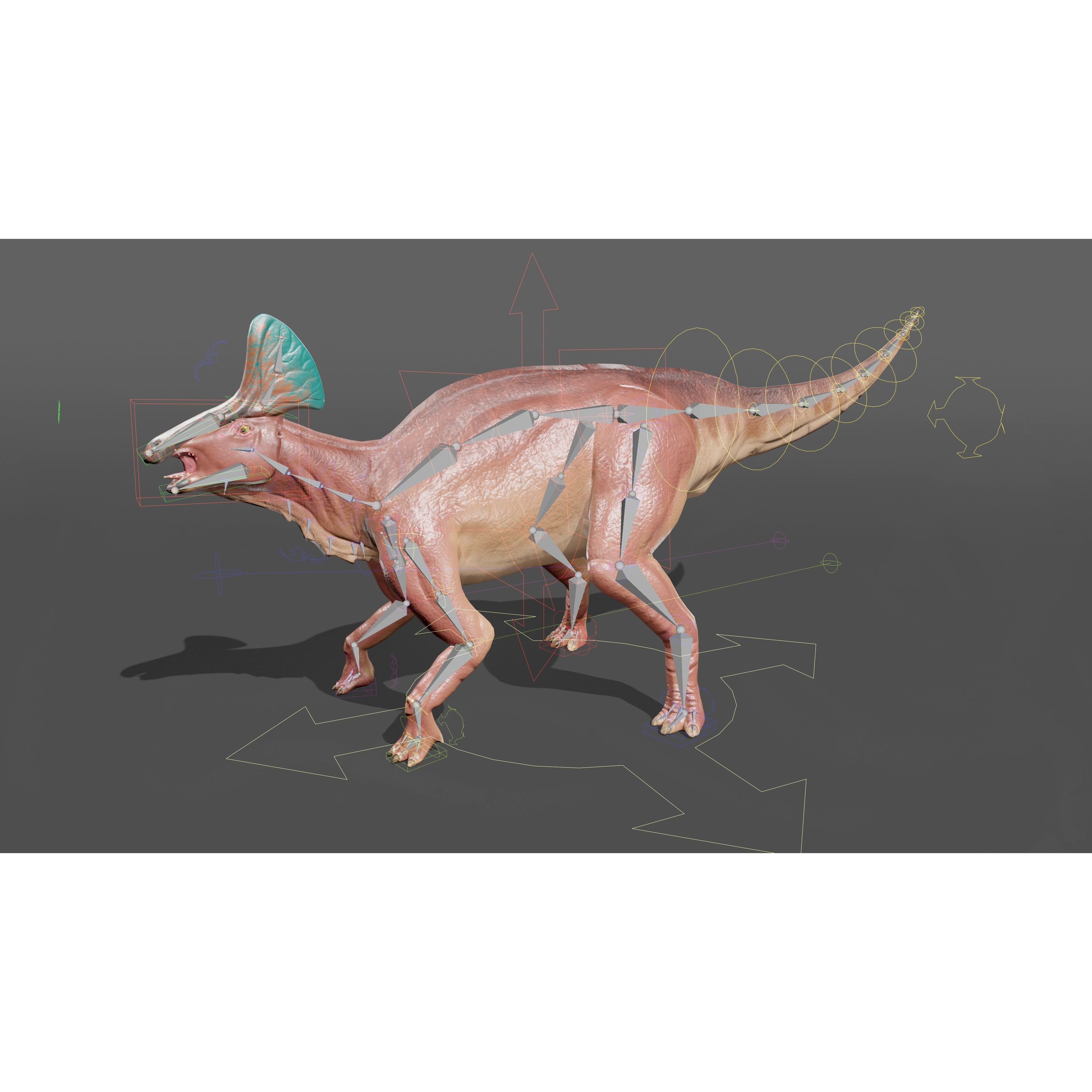 Olorotitan dinosaur Free low-poly 3D model 10