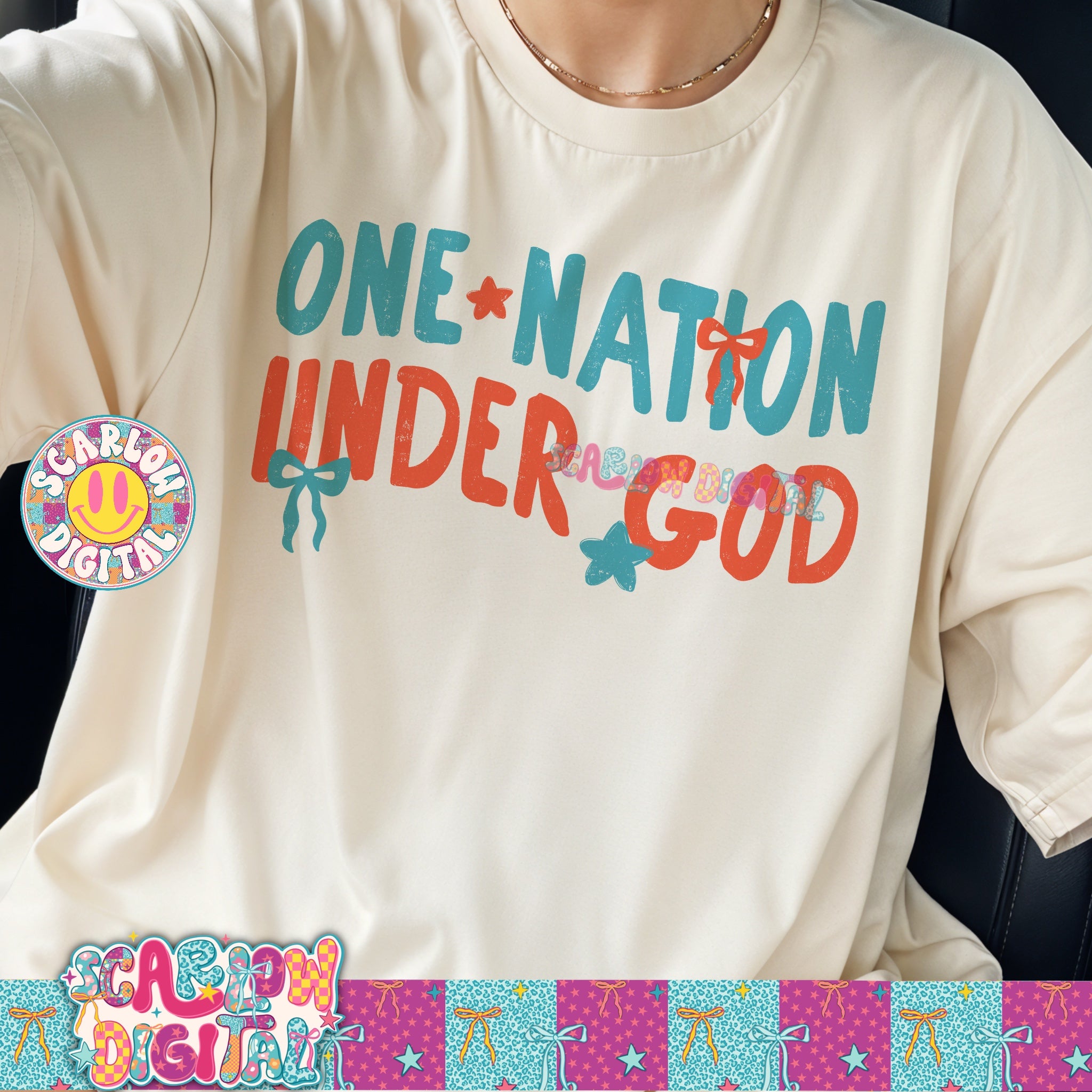 One Nation Under God PNG Digital Design 2