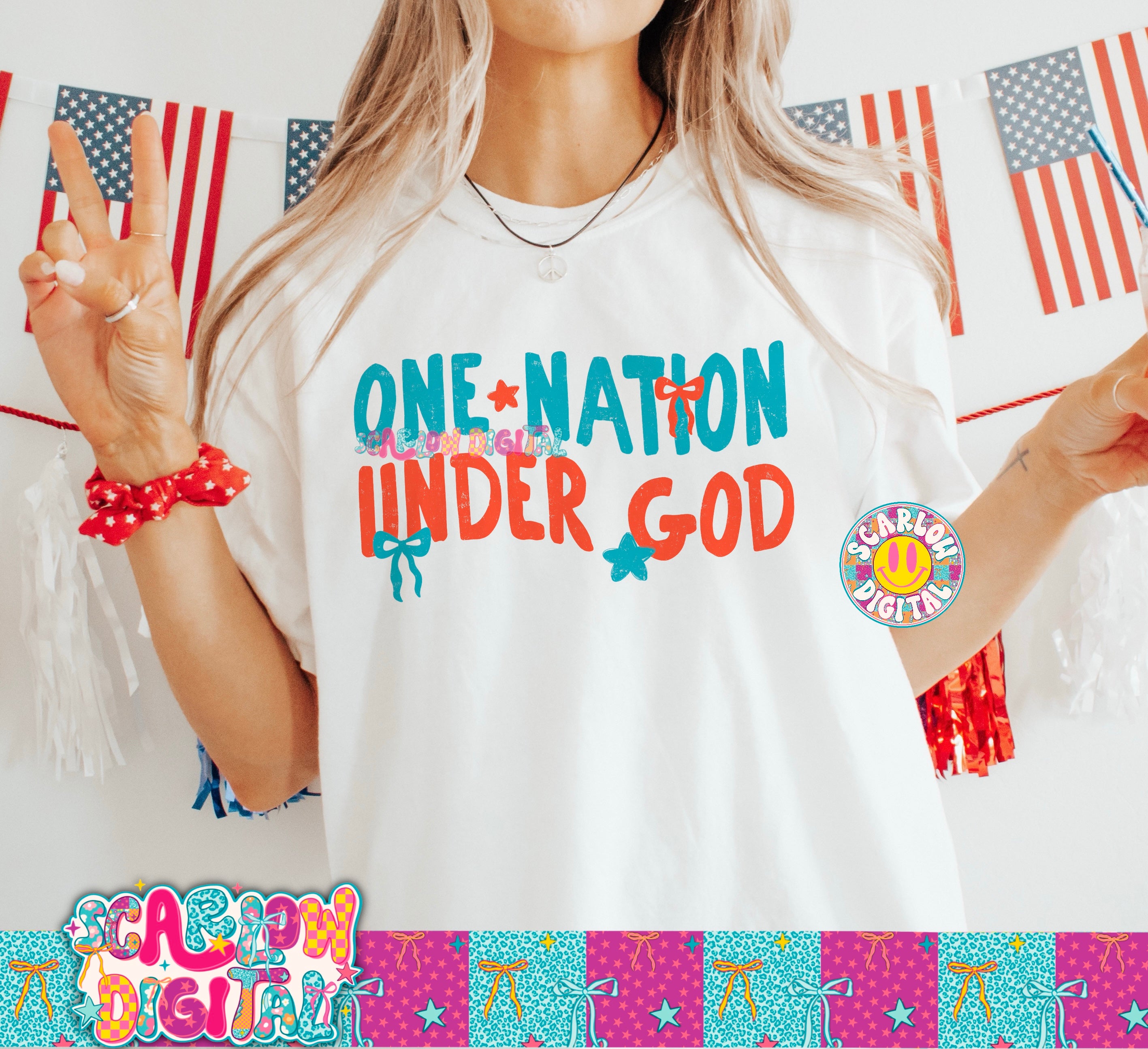 One Nation Under God PNG Digital Design 3