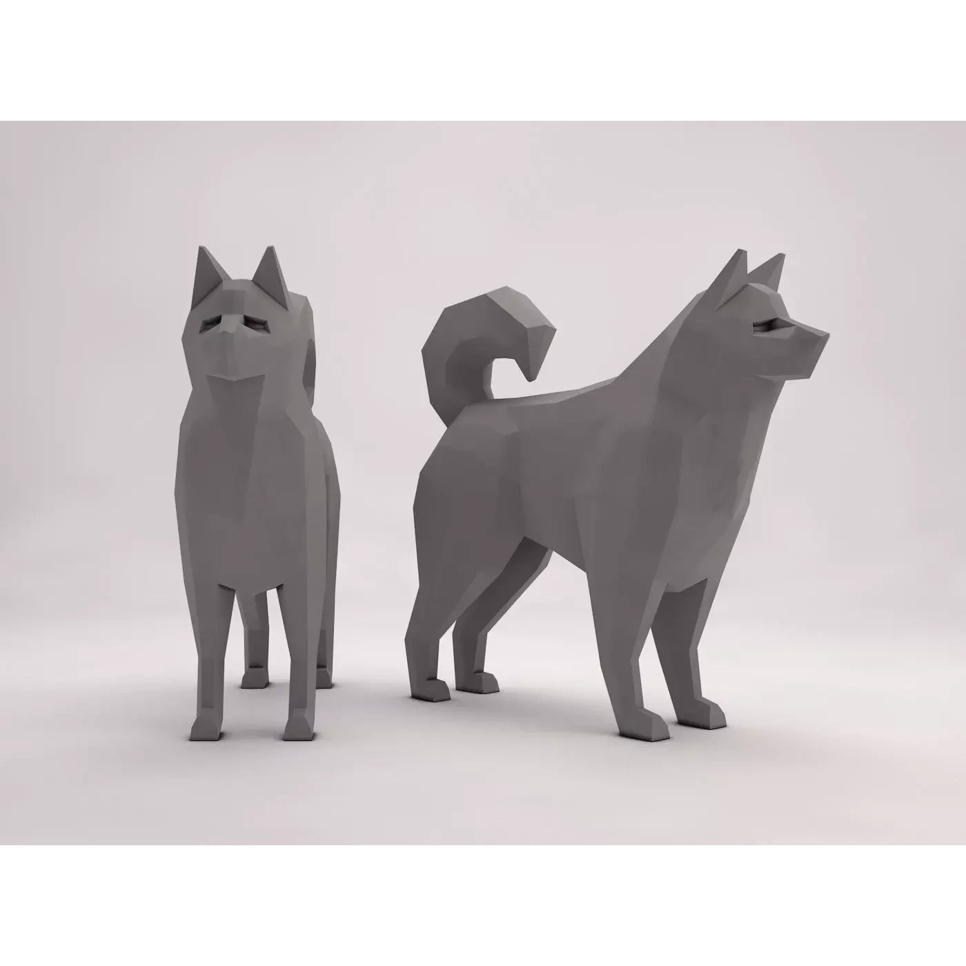 ORIGAMI---Dog dog Free low-poly 3D model