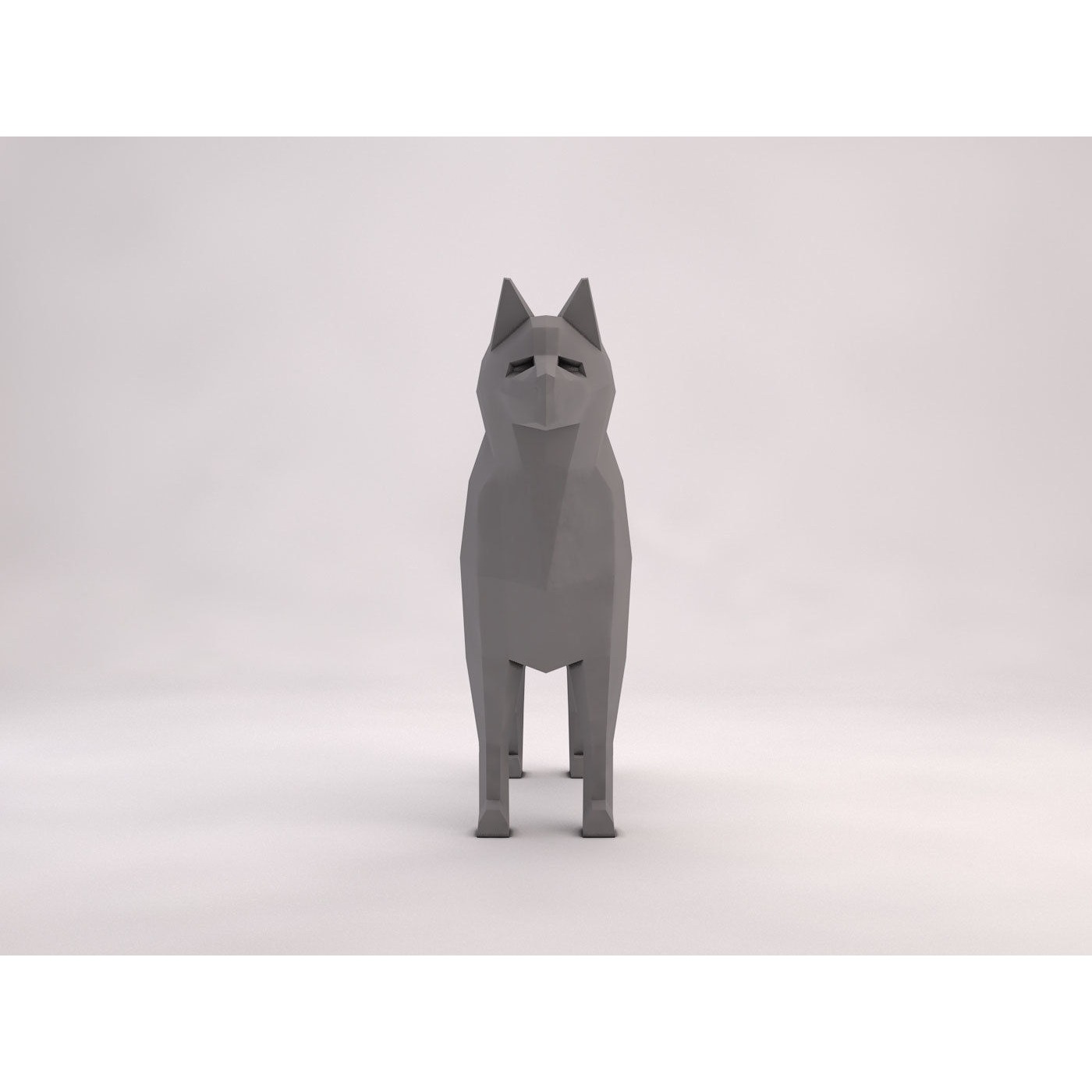 ORIGAMI---Dog dog Free low-poly 3D model 3