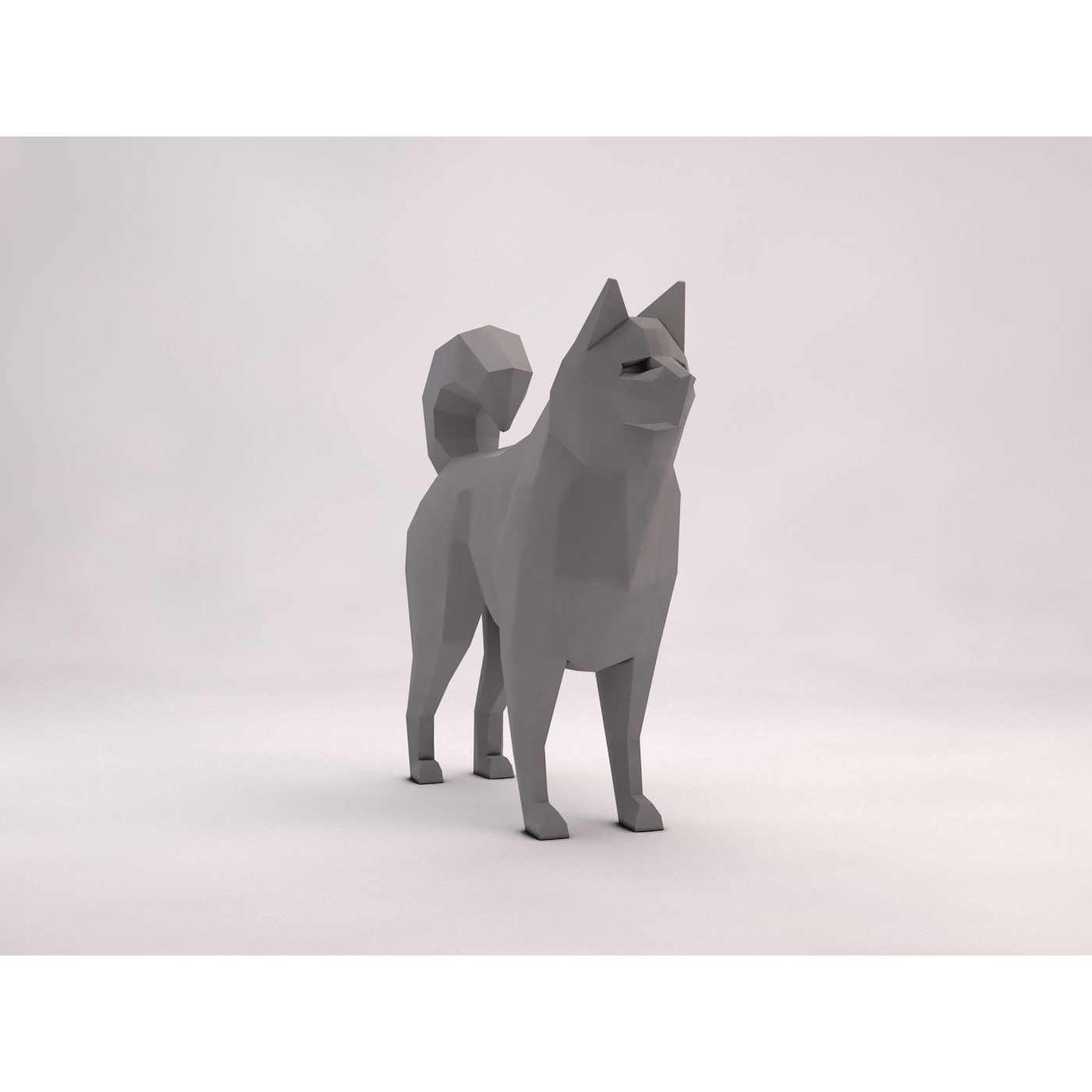 ORIGAMI---Dog dog Free low-poly 3D model 4