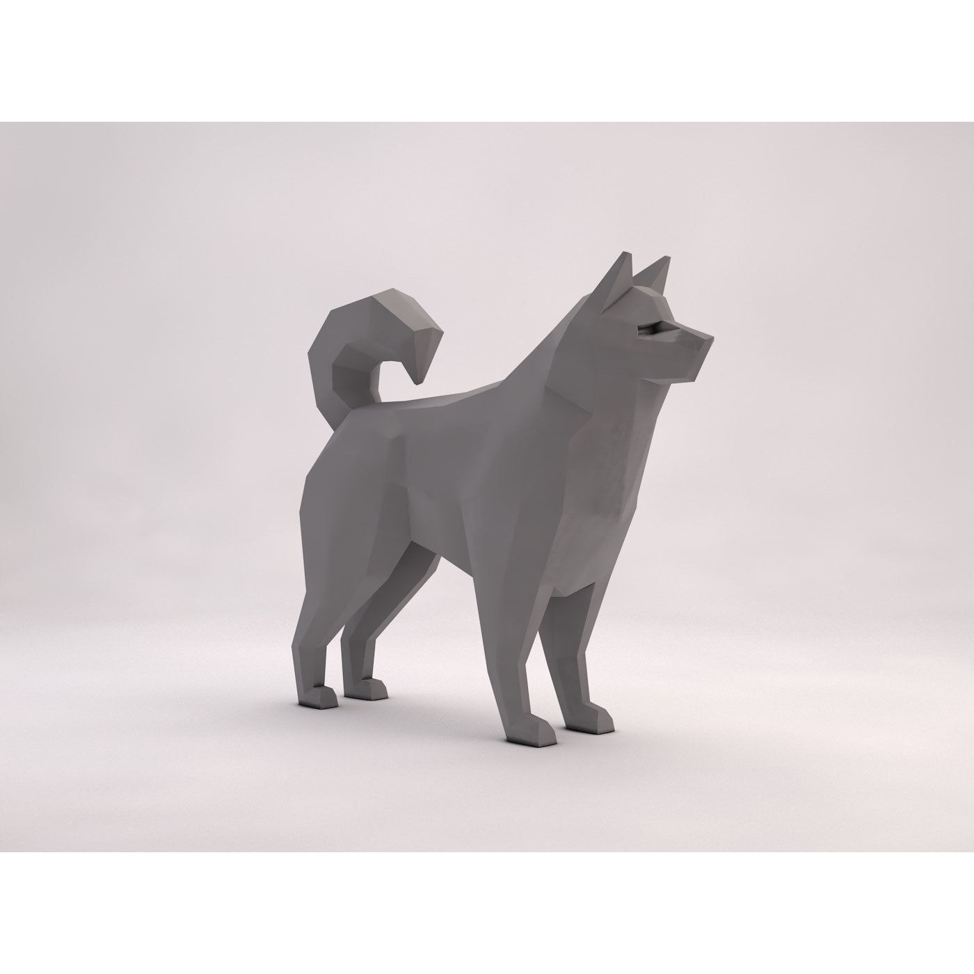 ORIGAMI---Dog dog Free low-poly 3D model 5
