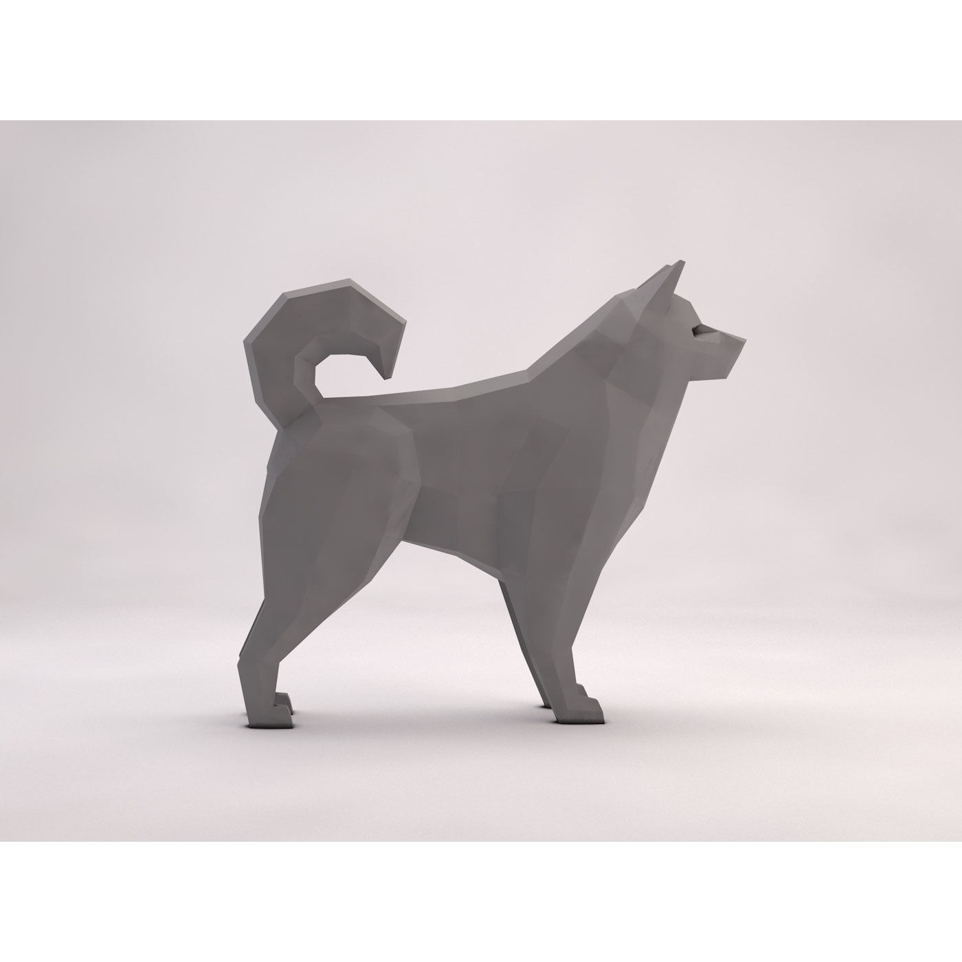 ORIGAMI---Dog dog Free low-poly 3D model 7