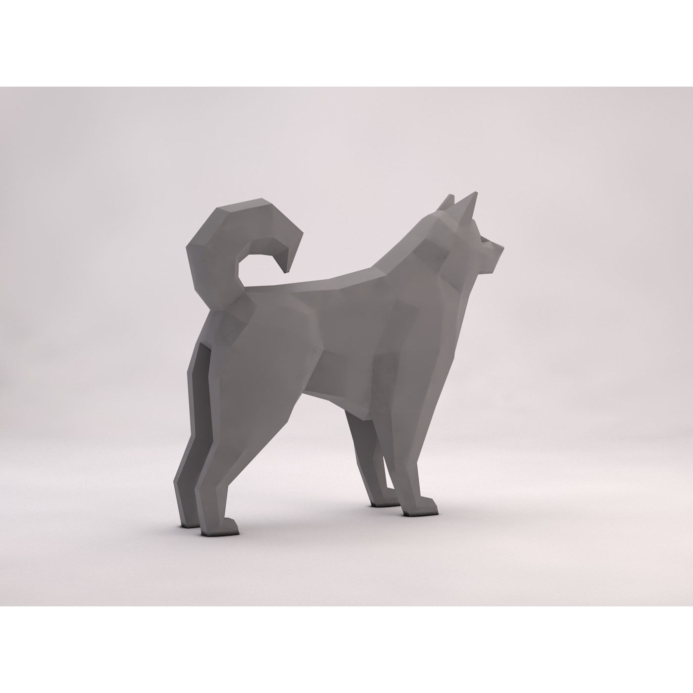 ORIGAMI---Dog dog Free low-poly 3D model 8