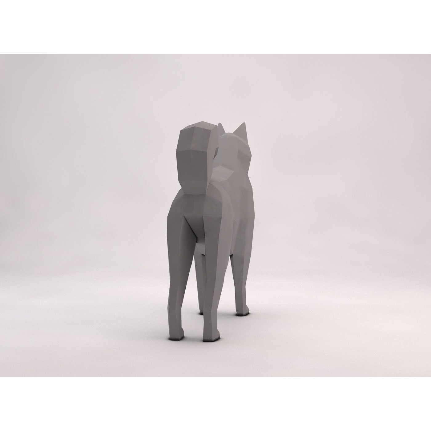 ORIGAMI---Dog dog Free low-poly 3D model 10
