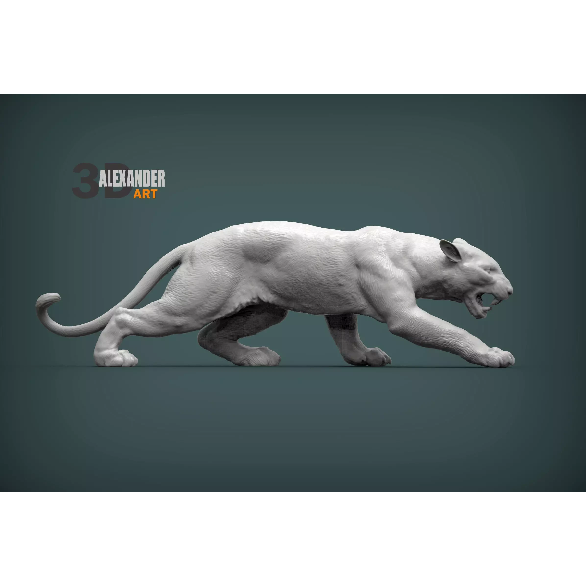 Panther on the hunt 3D print model