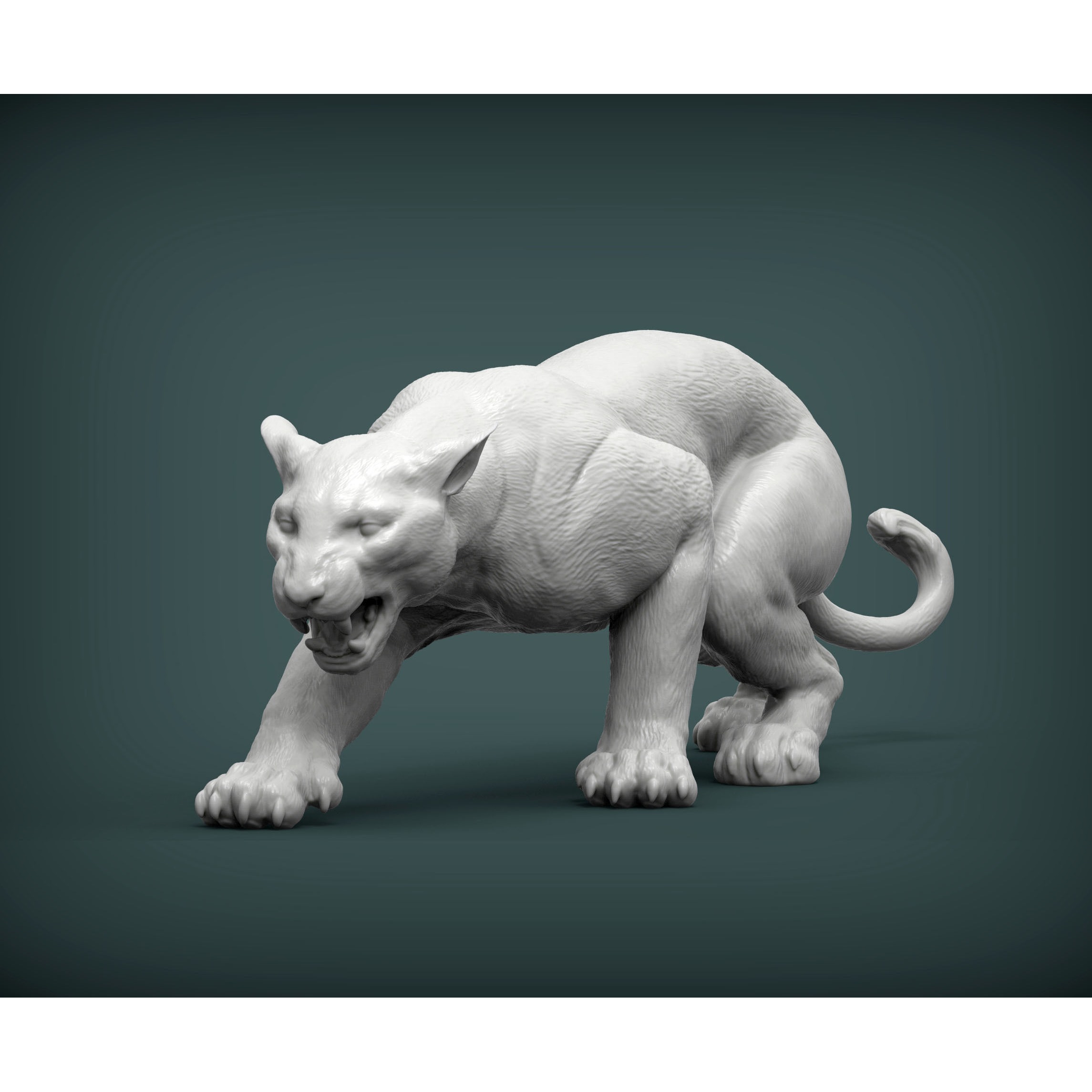 Panther on the hunt 3D print model 2