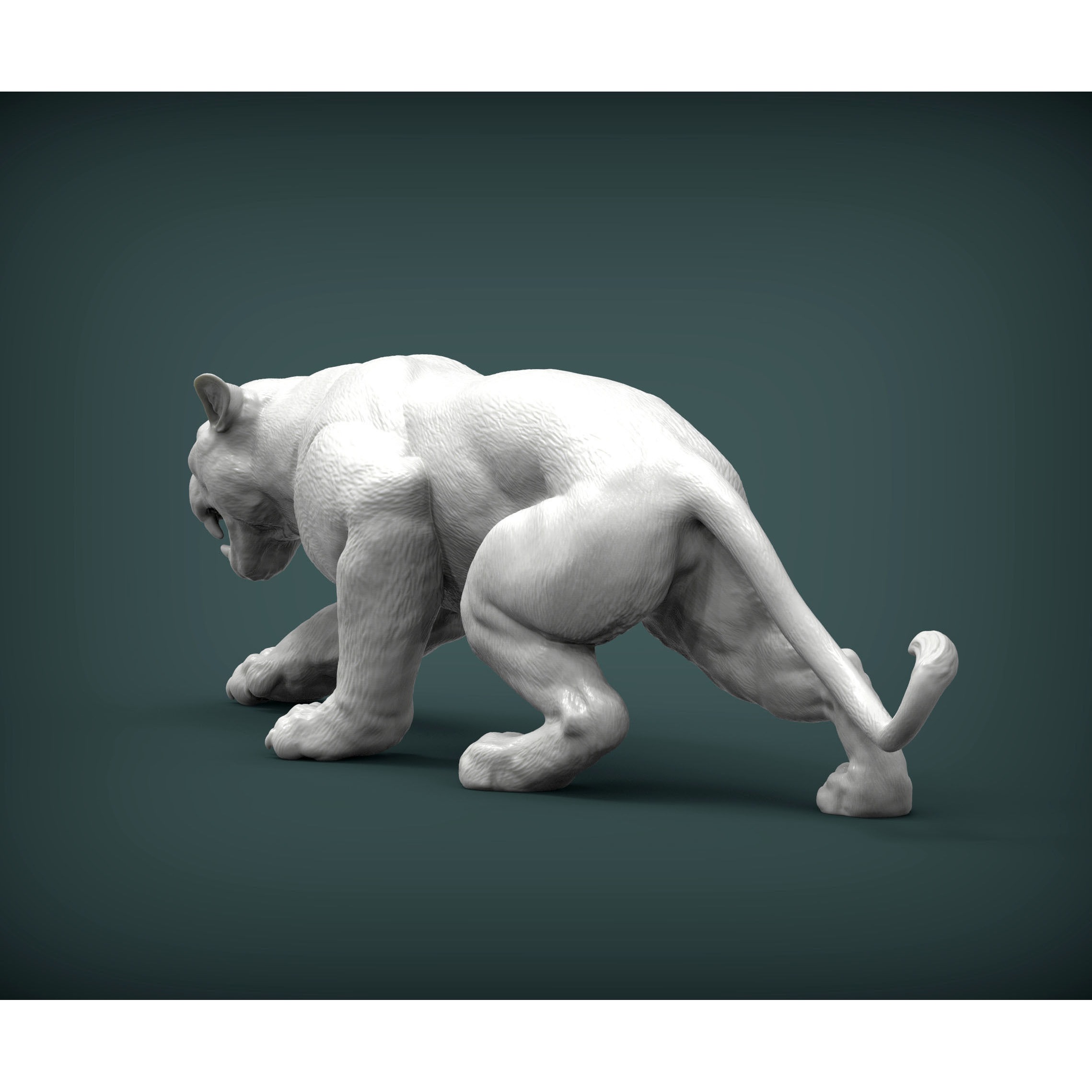 Panther on the hunt 3D print model 4