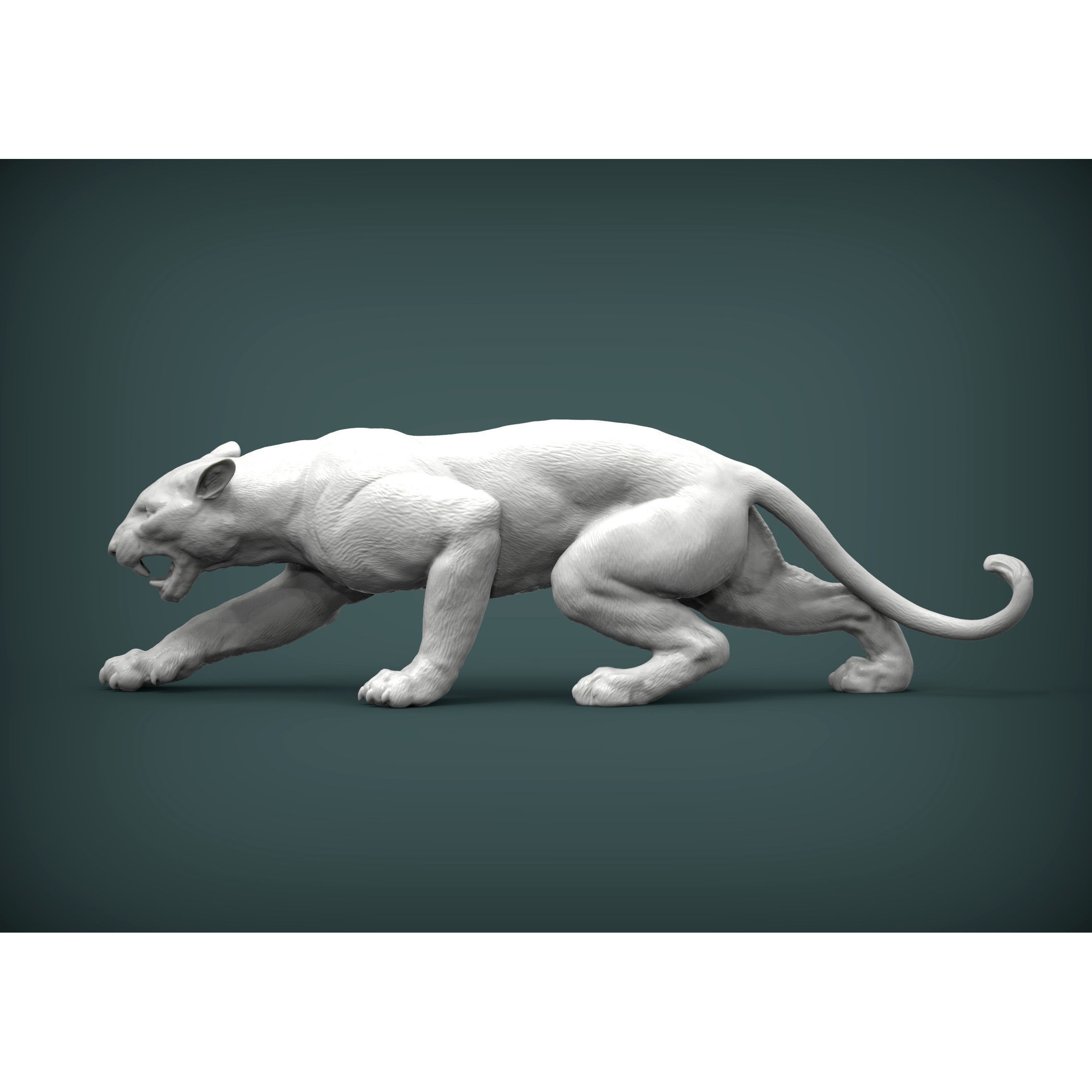 Panther on the hunt 3D print model 5