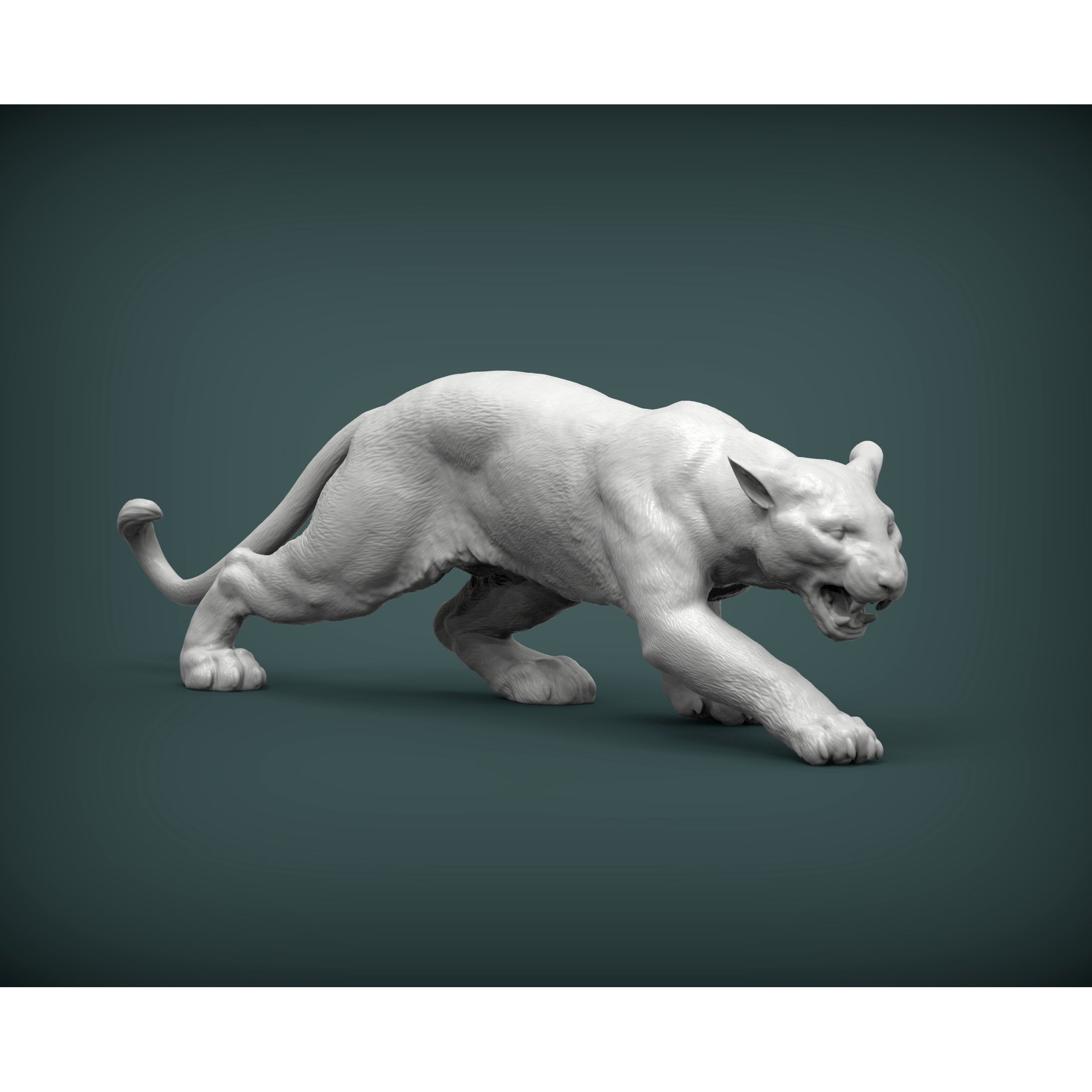 Panther on the hunt 3D print model 6