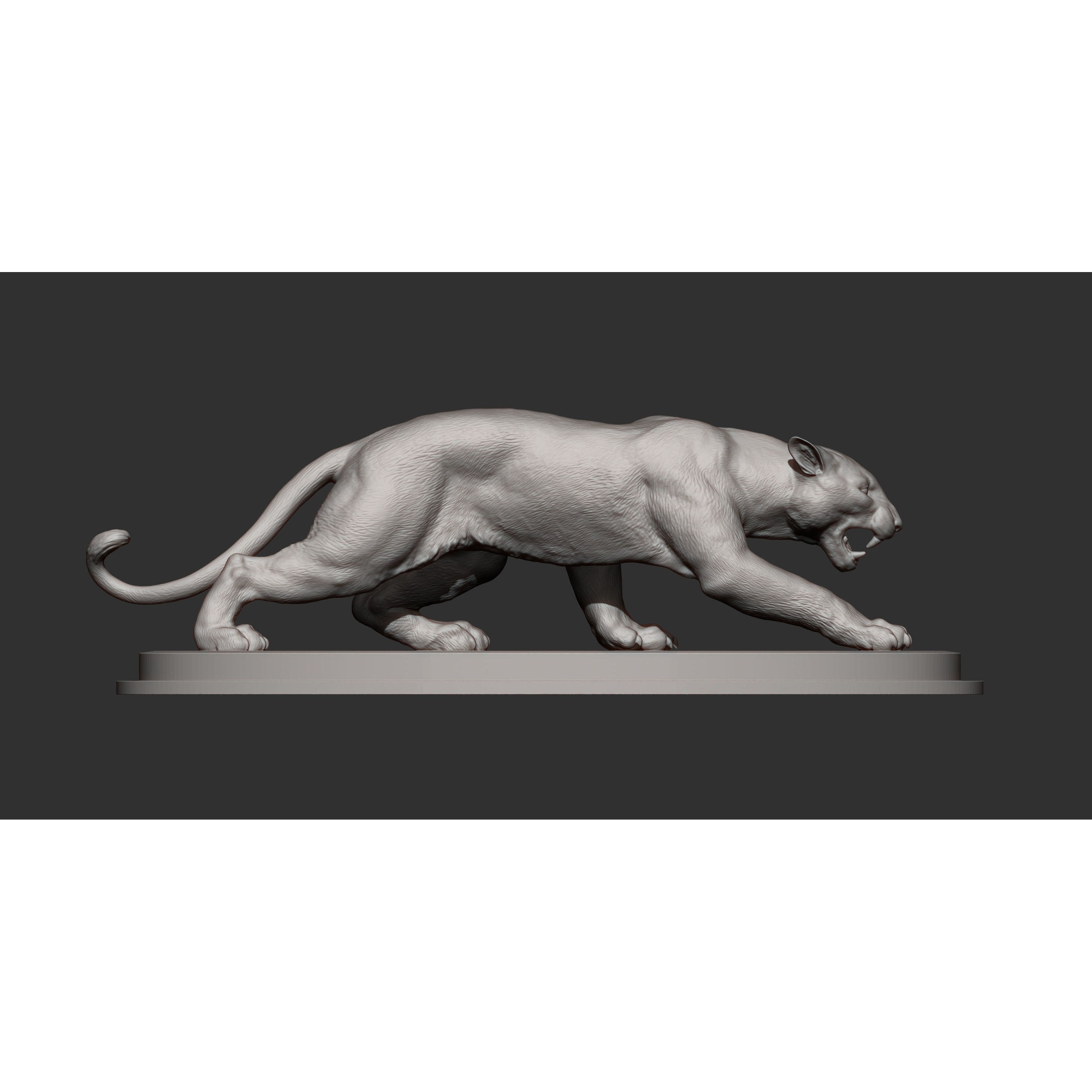 Panther on the hunt 3D print model 9