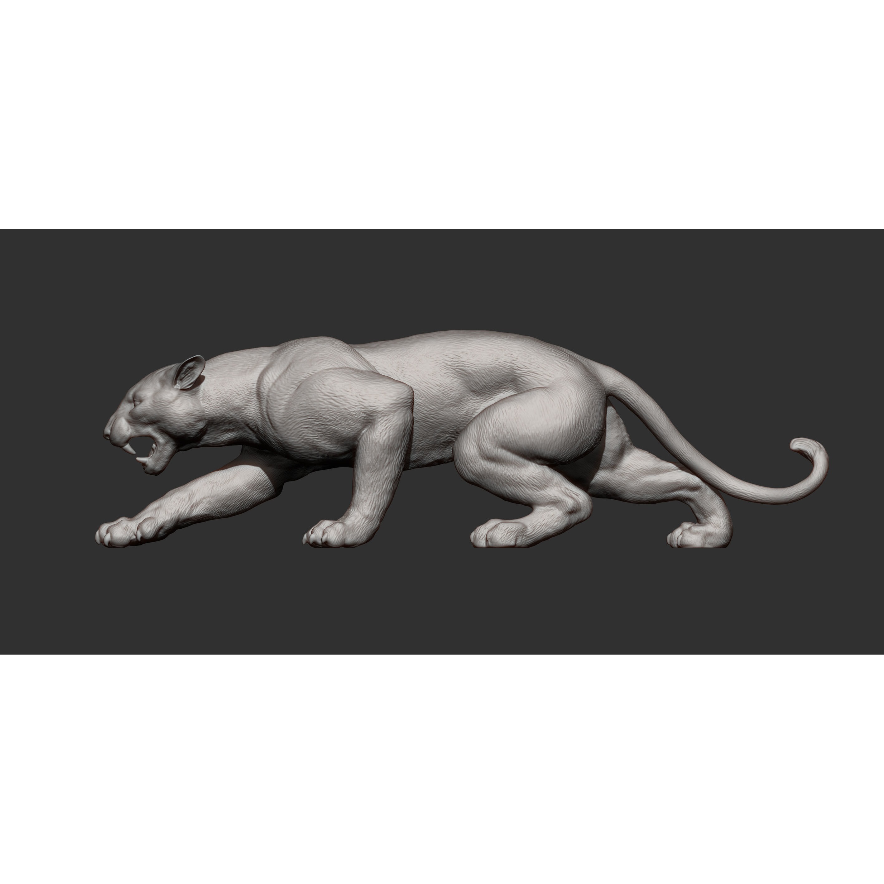Panther on the hunt 3D print model 10