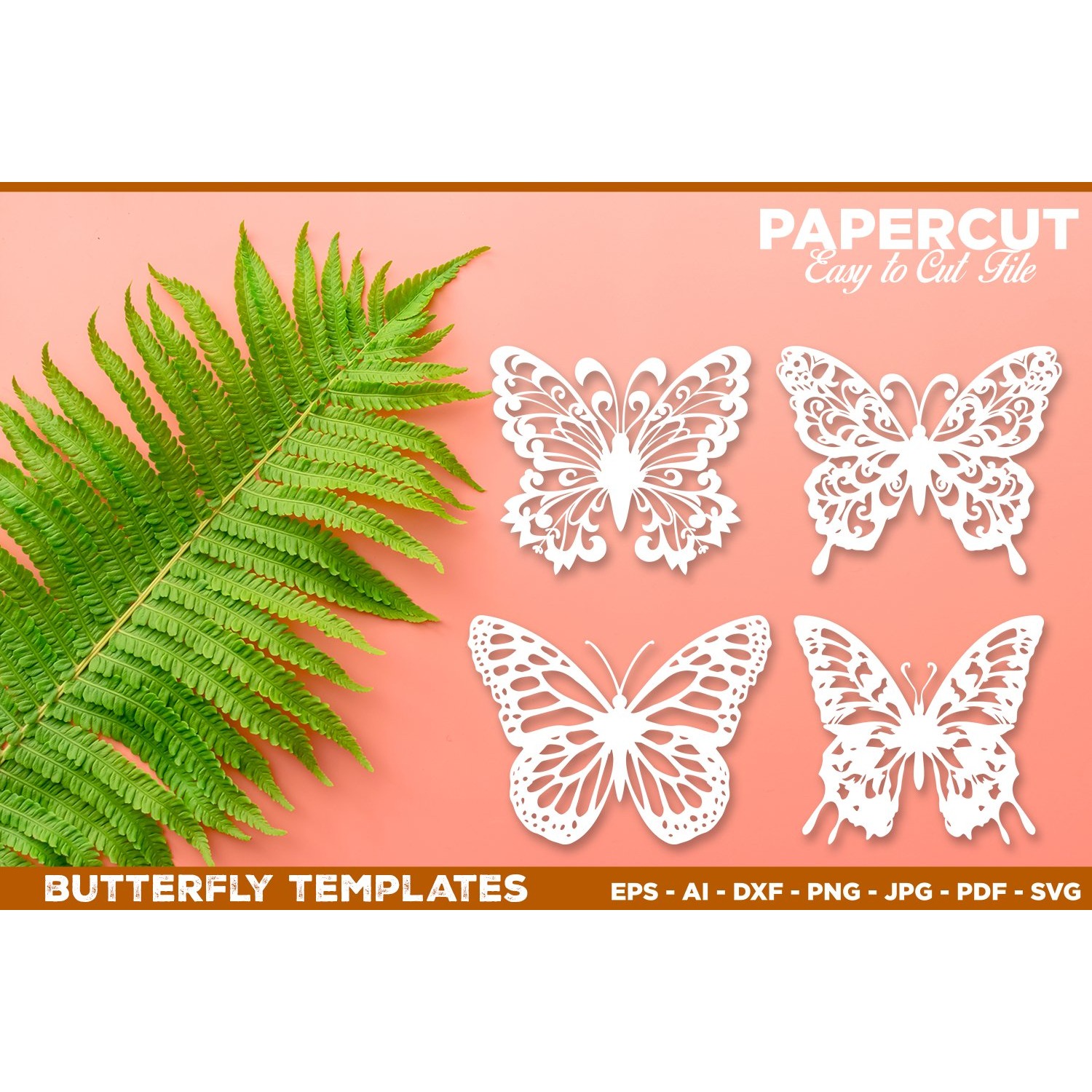 Papercut Butterfly Design, Butterfly SVG Cut File