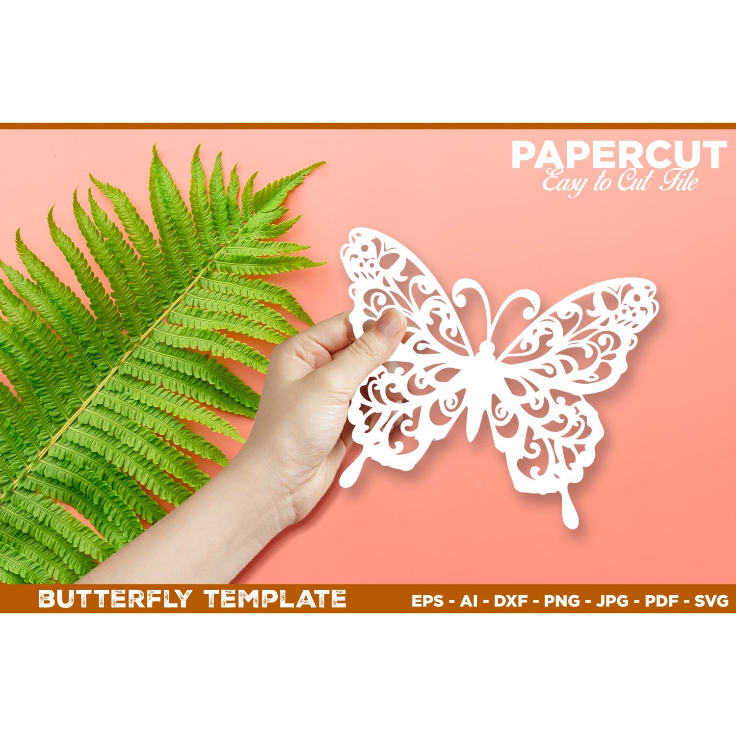 Papercut Butterfly Design, Butterfly SVG Cut File 2