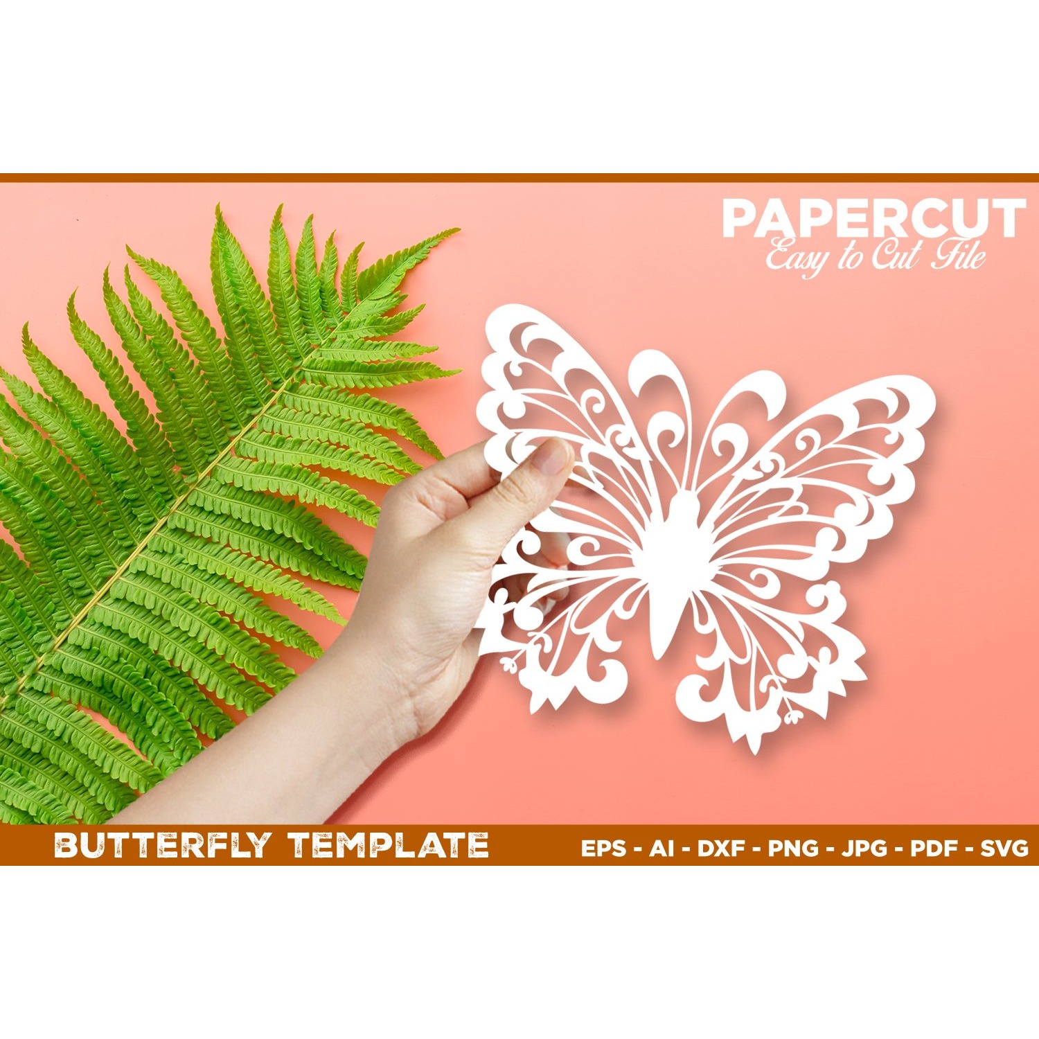 Papercut Butterfly Design, Butterfly SVG Cut File 3