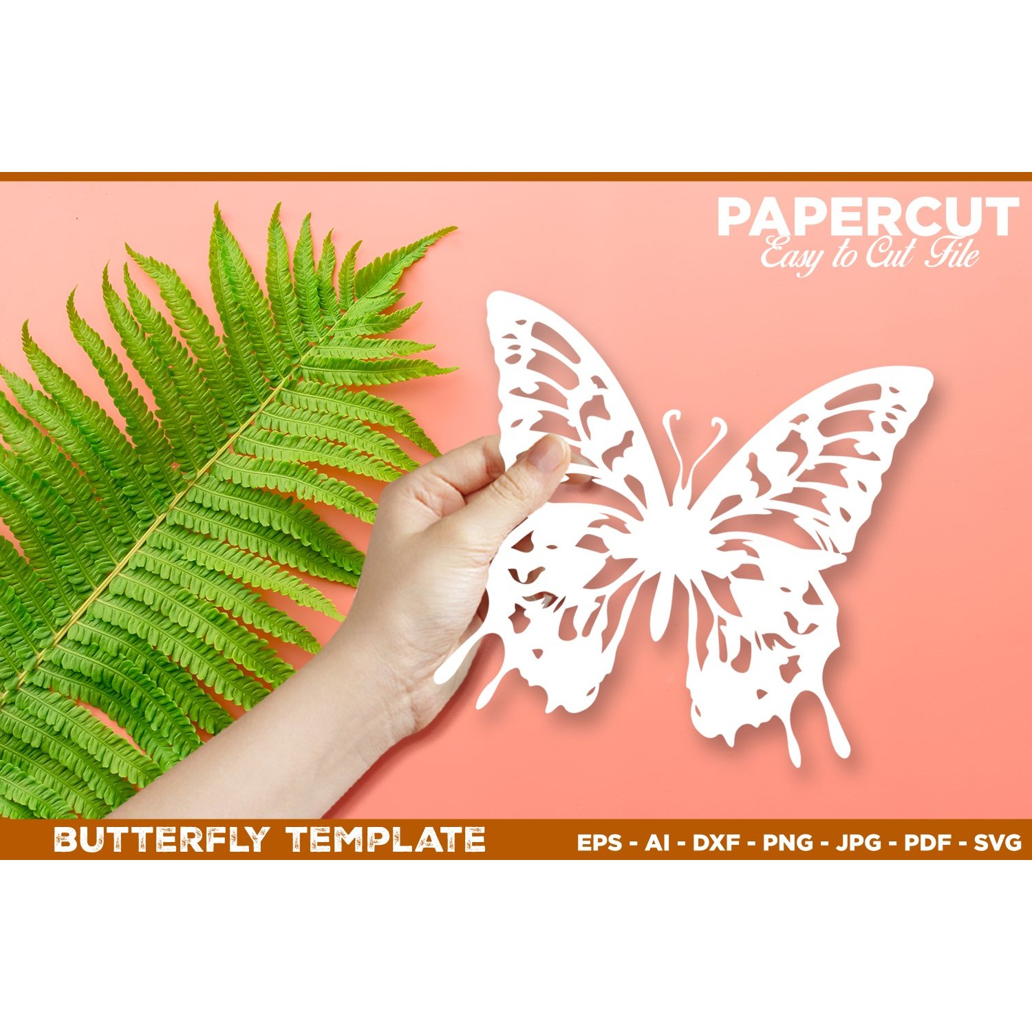 Papercut Butterfly Design, Butterfly SVG Cut File 4
