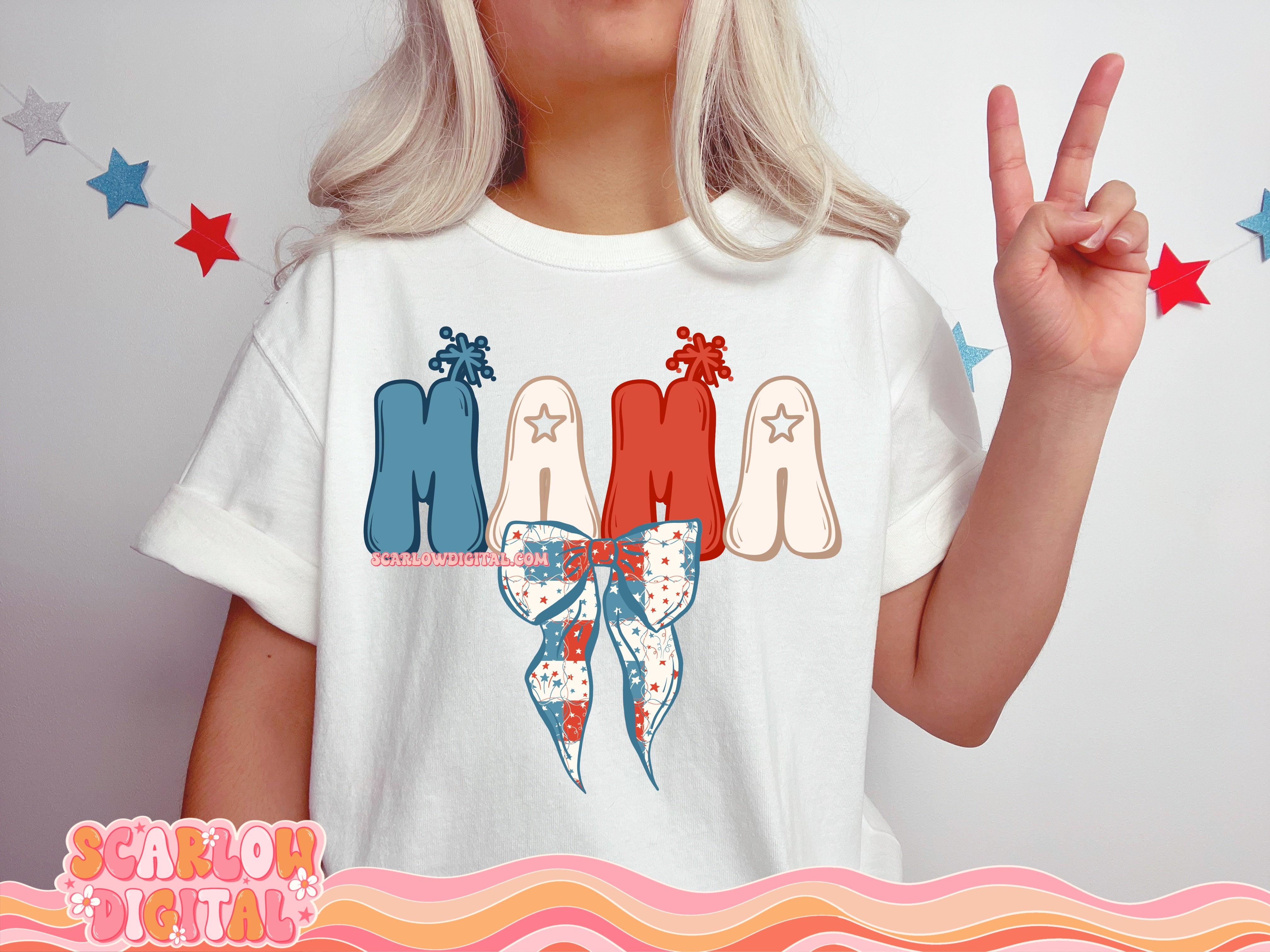 Patriotic Mama PNG Digital Design 2