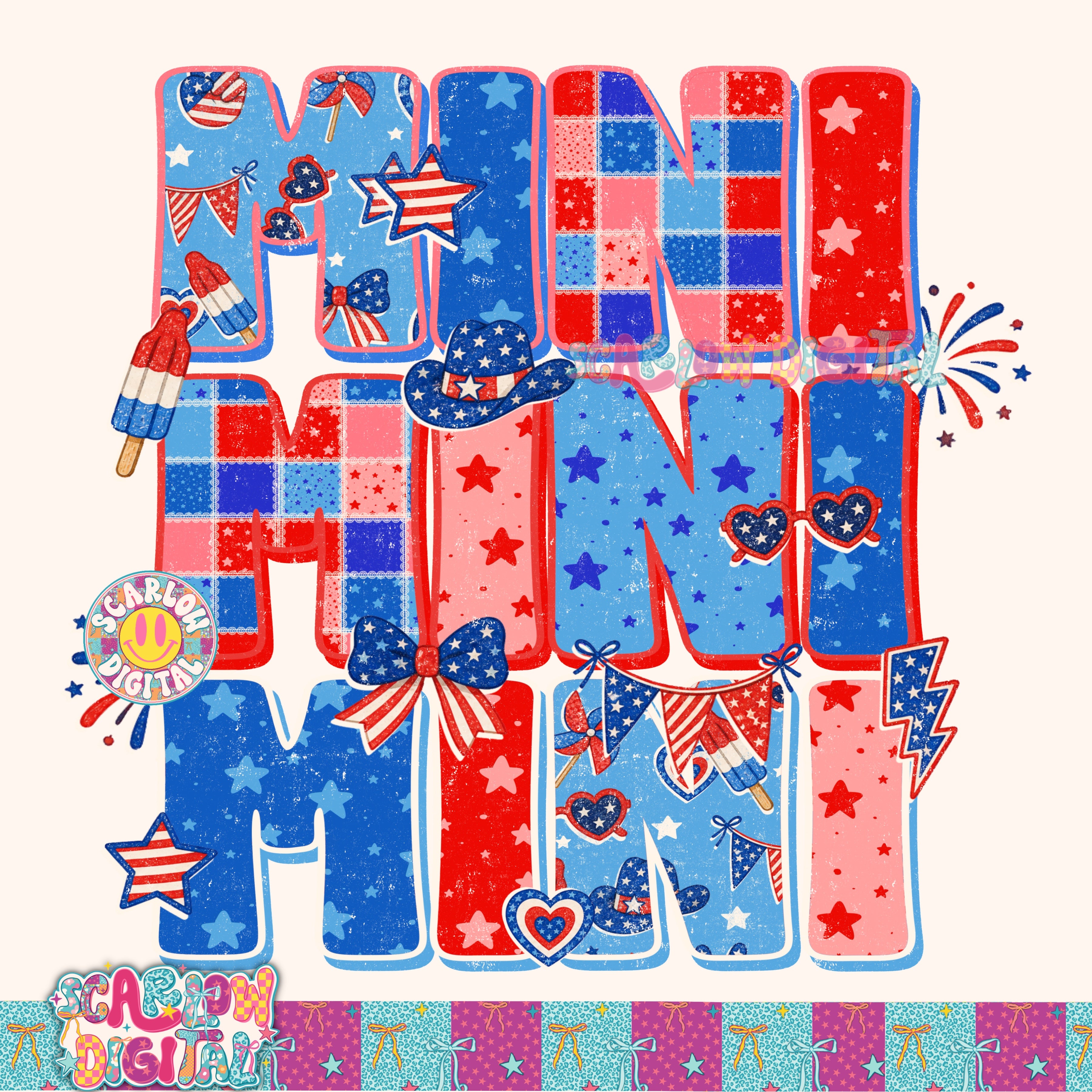 Patriotic Mini PNG Digital Design