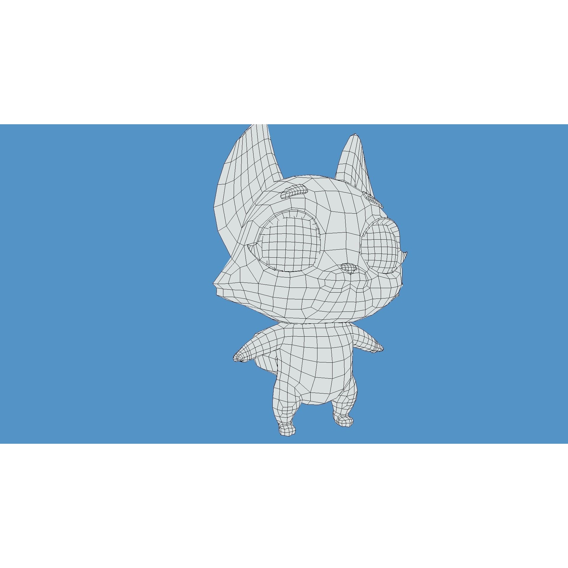 PBR Fox Character Free low-poly 3D model 3
