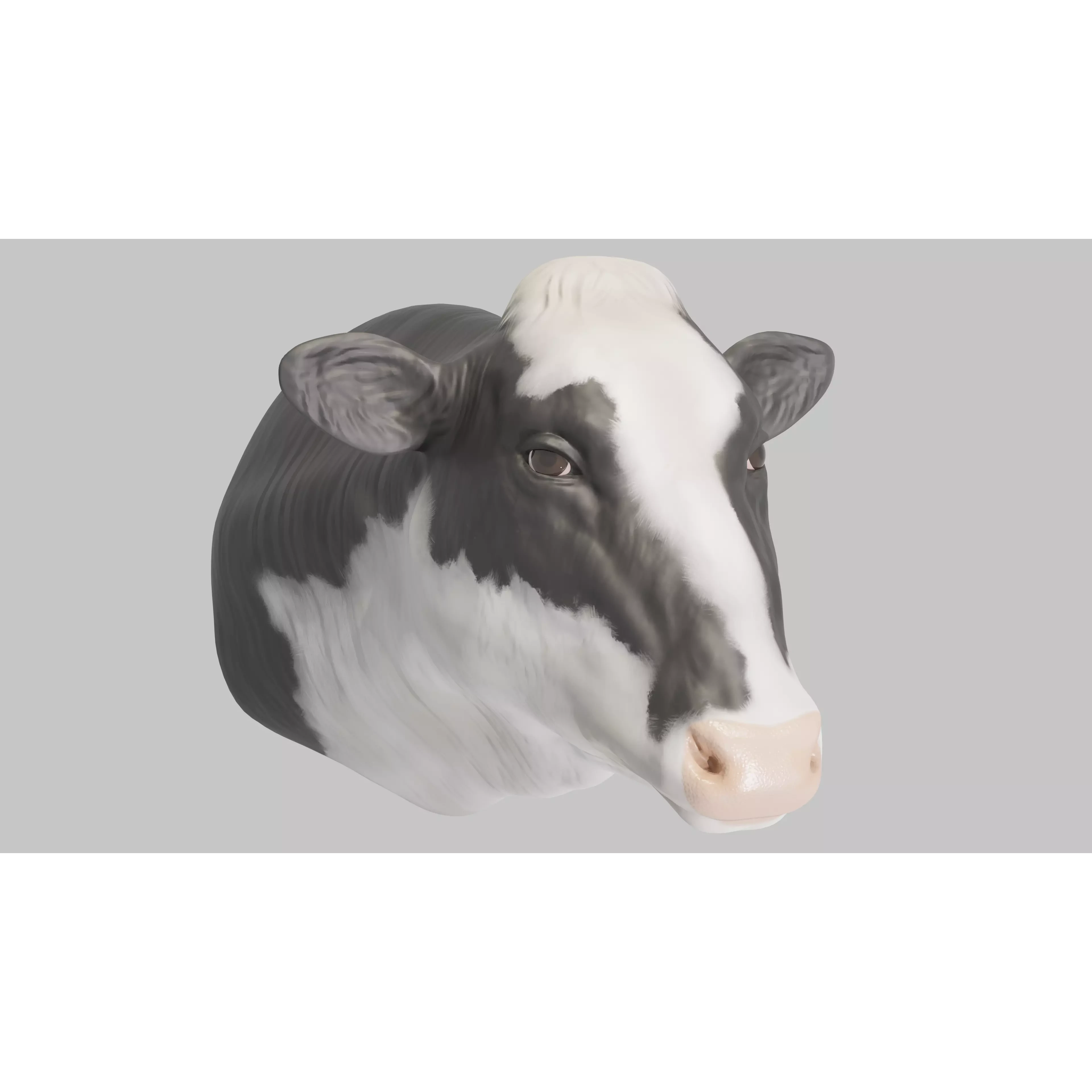 PBR Free Cow Head Free 3D model