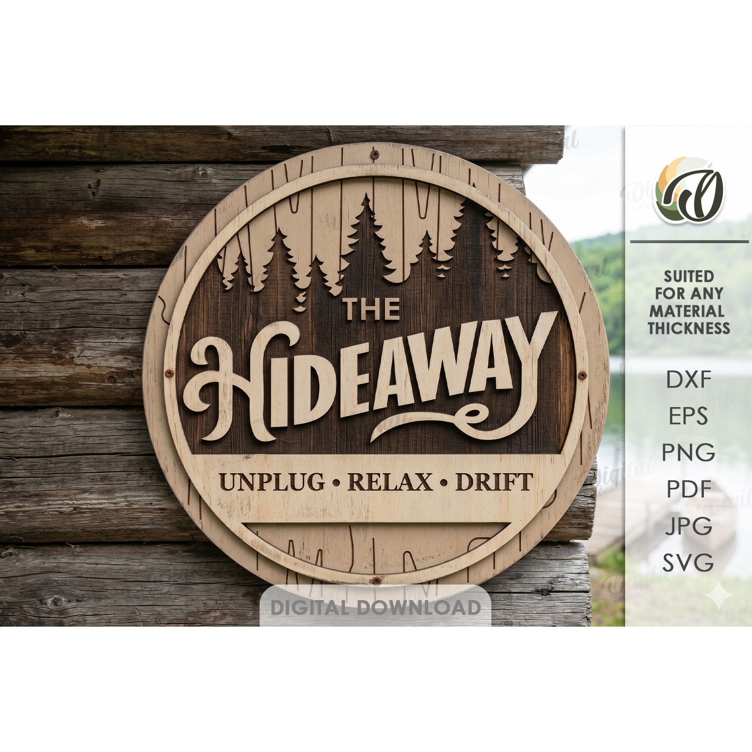 Personalized Country Round Sign Laser Cut. Outdoor SIgn SVG (2)