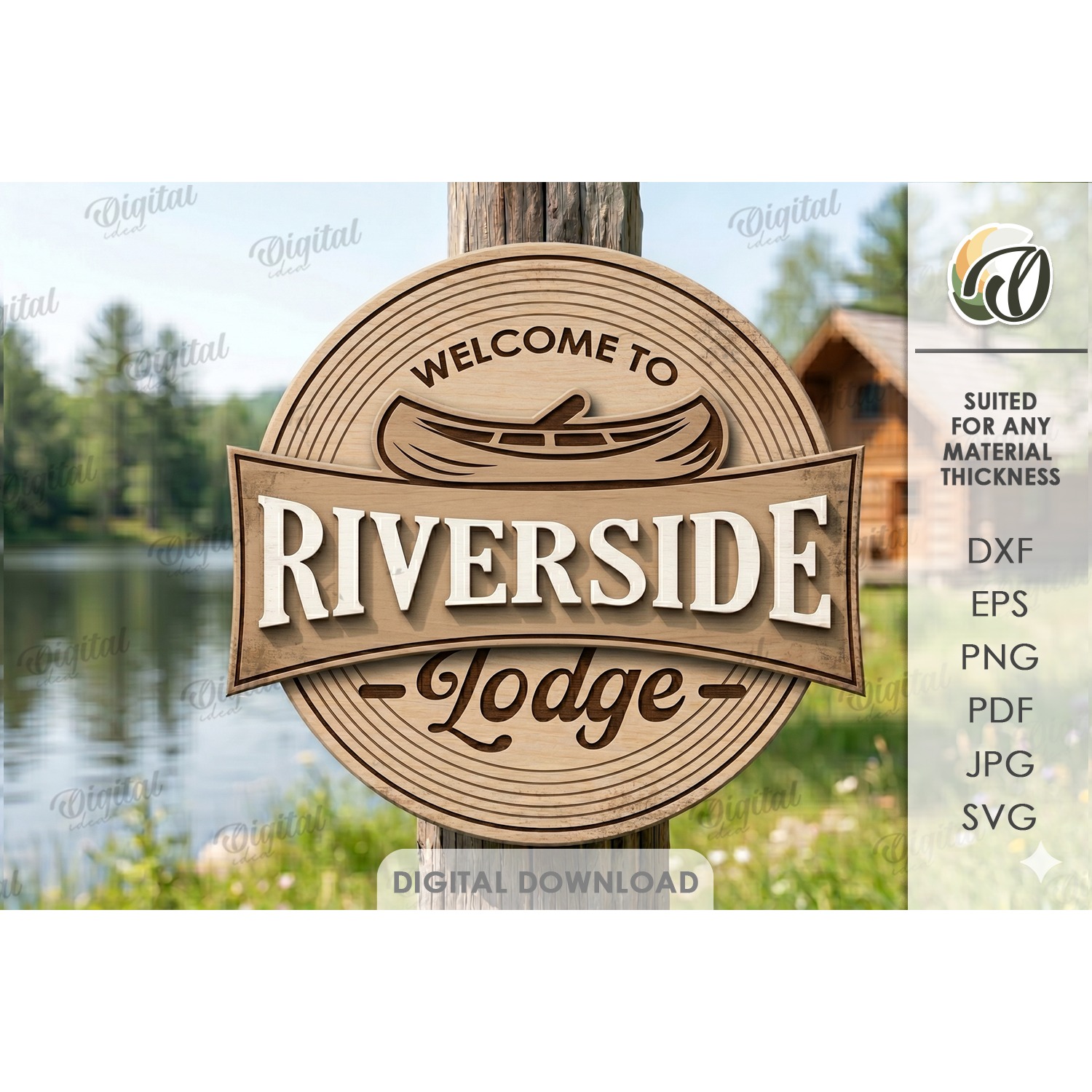 Personalized Country Round Sign Laser Cut. Welcome SIgn SVG