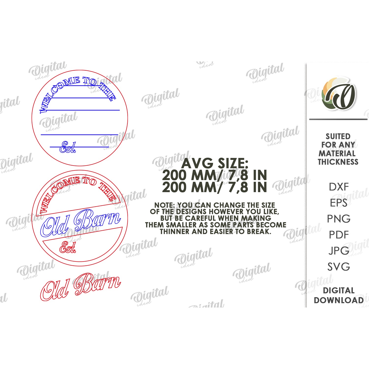 Personalized Country Round Sign Laser Cut. Welcome SIgn SVG (2) 2