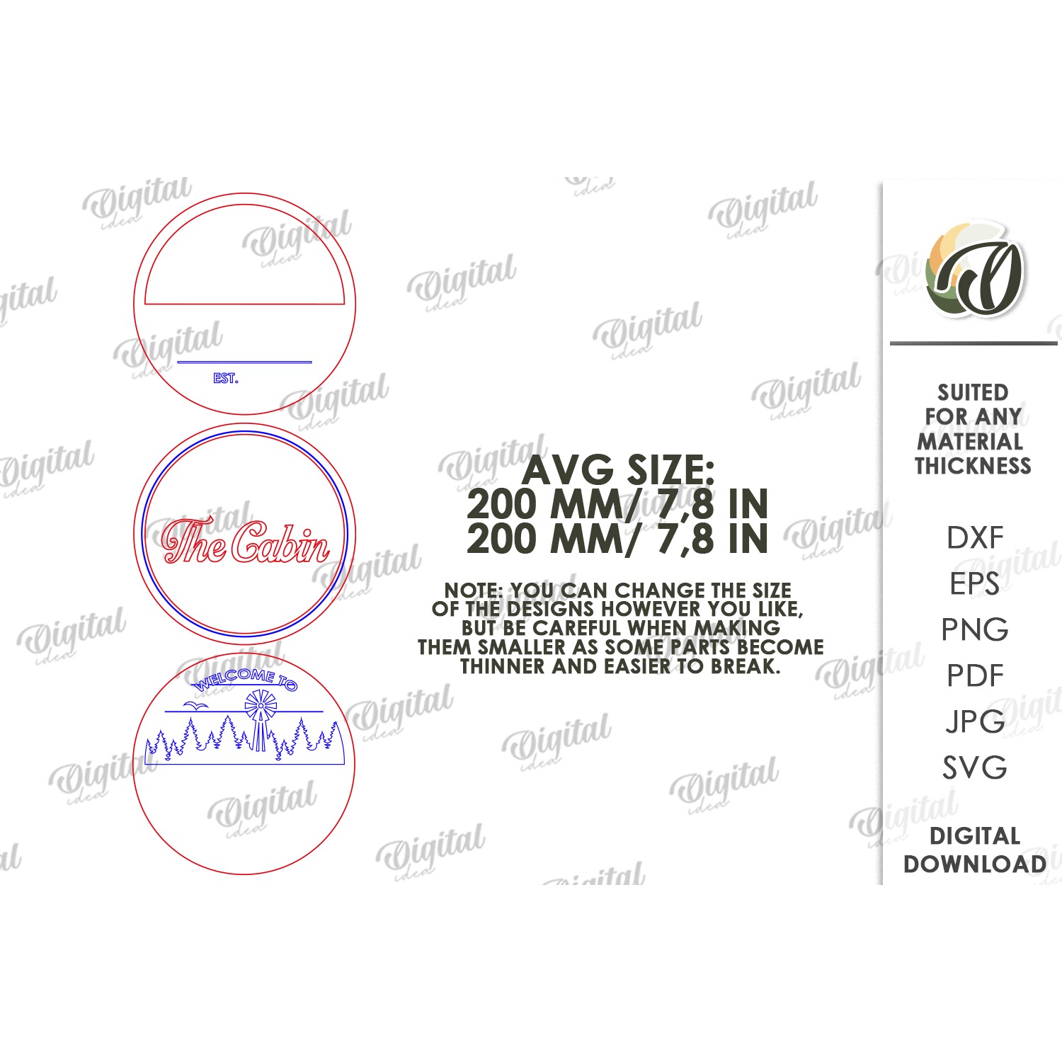Personalized Country Round Sign Laser Cut. Welcome SIgn SVG (3) 2