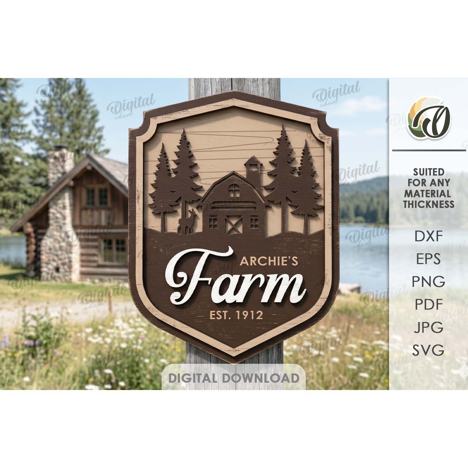 Personalized Country Sign Laser Cut. Farm Sign SVG