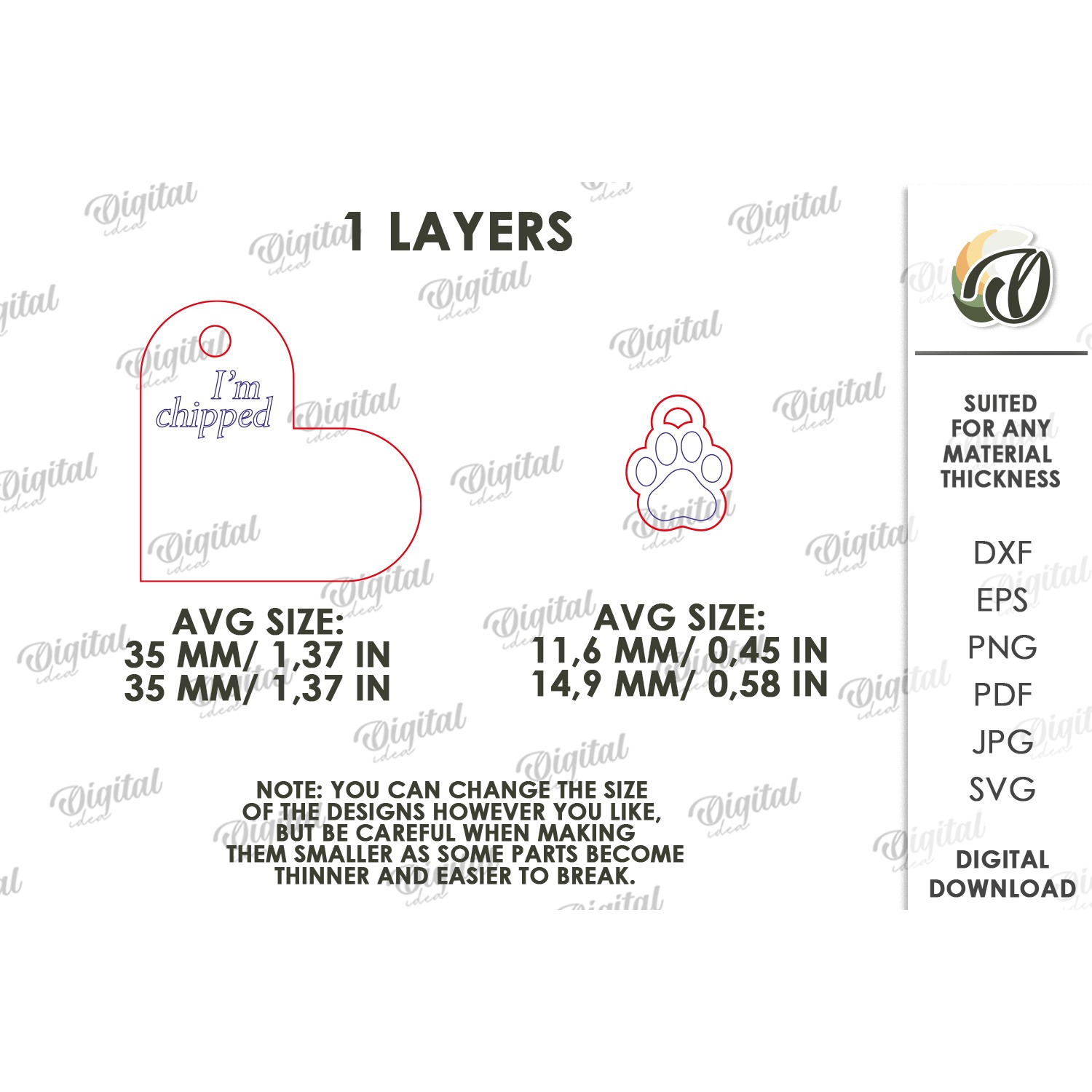 Personalized Pet Tag Laser Cut. Collar Tag. Pet Lover SVG 2