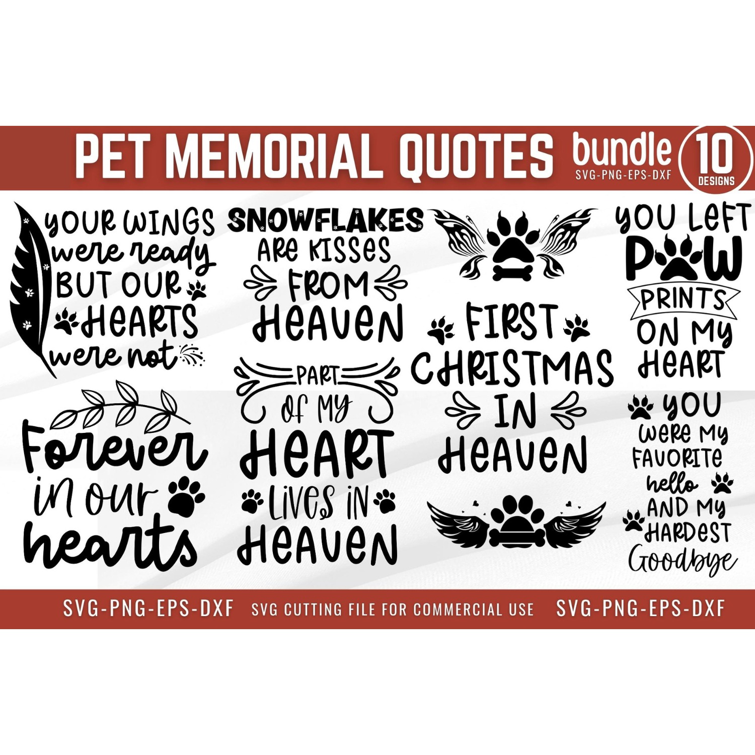 Pet Memorial SVG Bundle