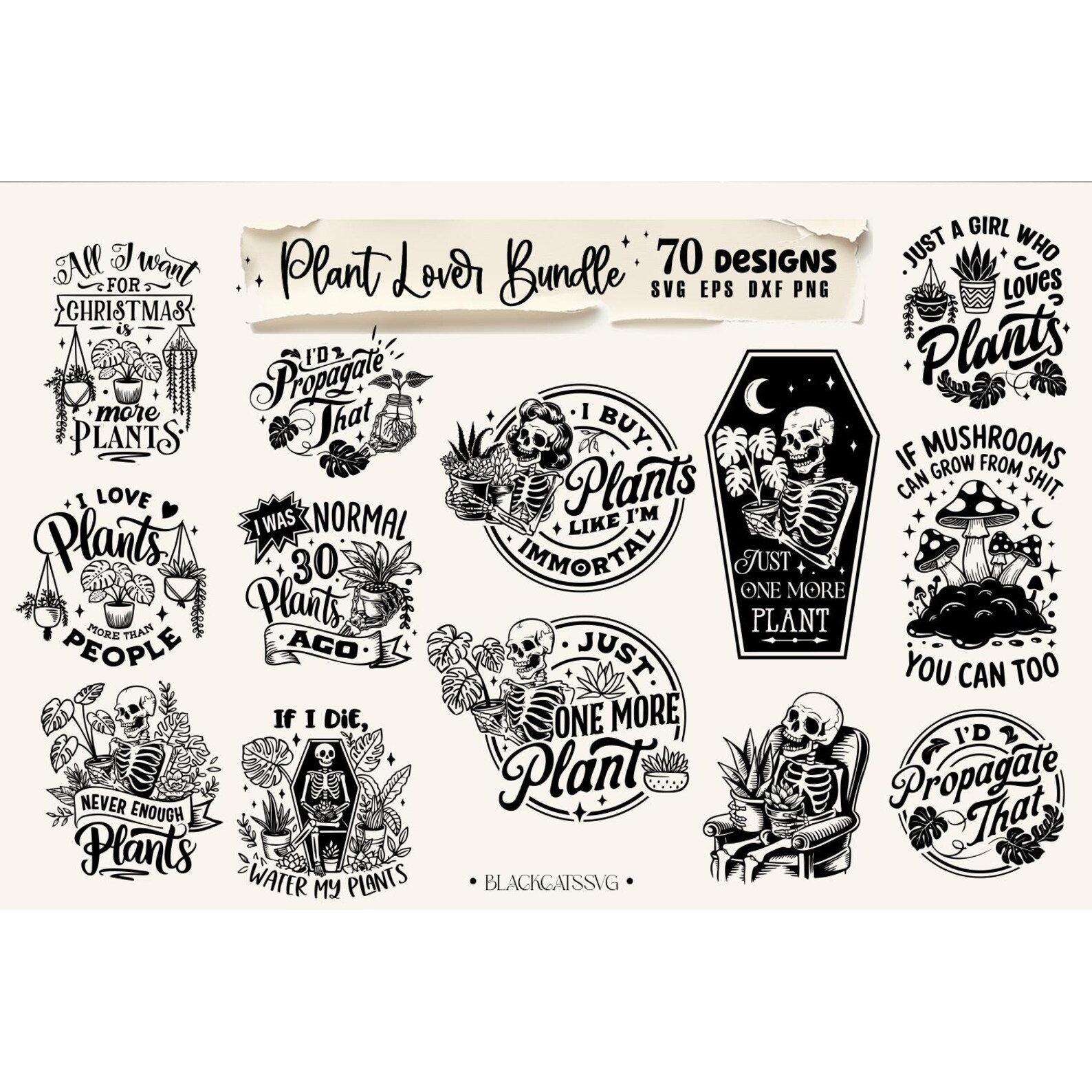 Plant Lover Bundle 70 designs SVG, Gardener Bundle svg 4