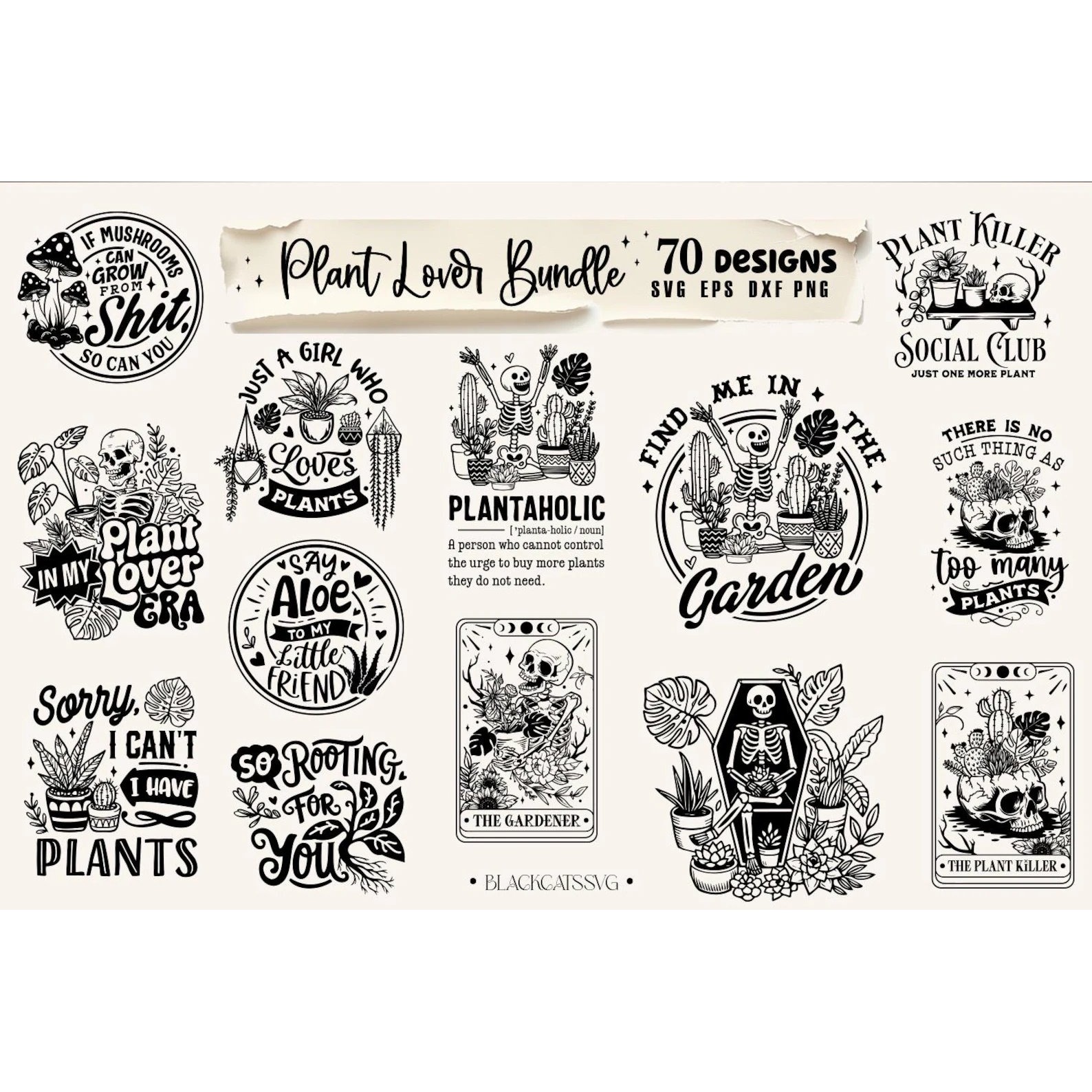 Plant Lover Bundle 70 designs SVG, Gardener Bundle svg 5