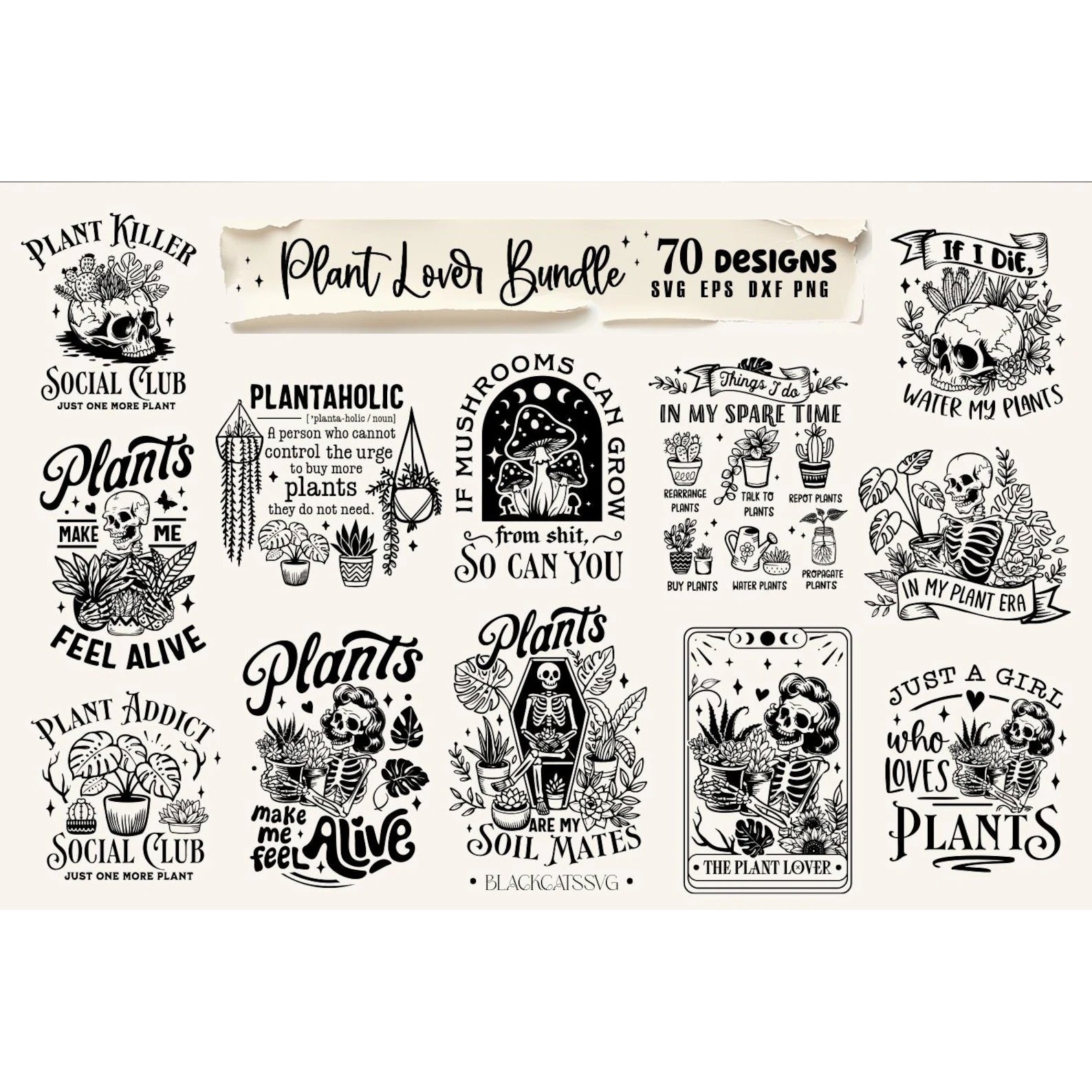 Plant Lover Bundle 70 designs SVG, Gardener Bundle svg 6