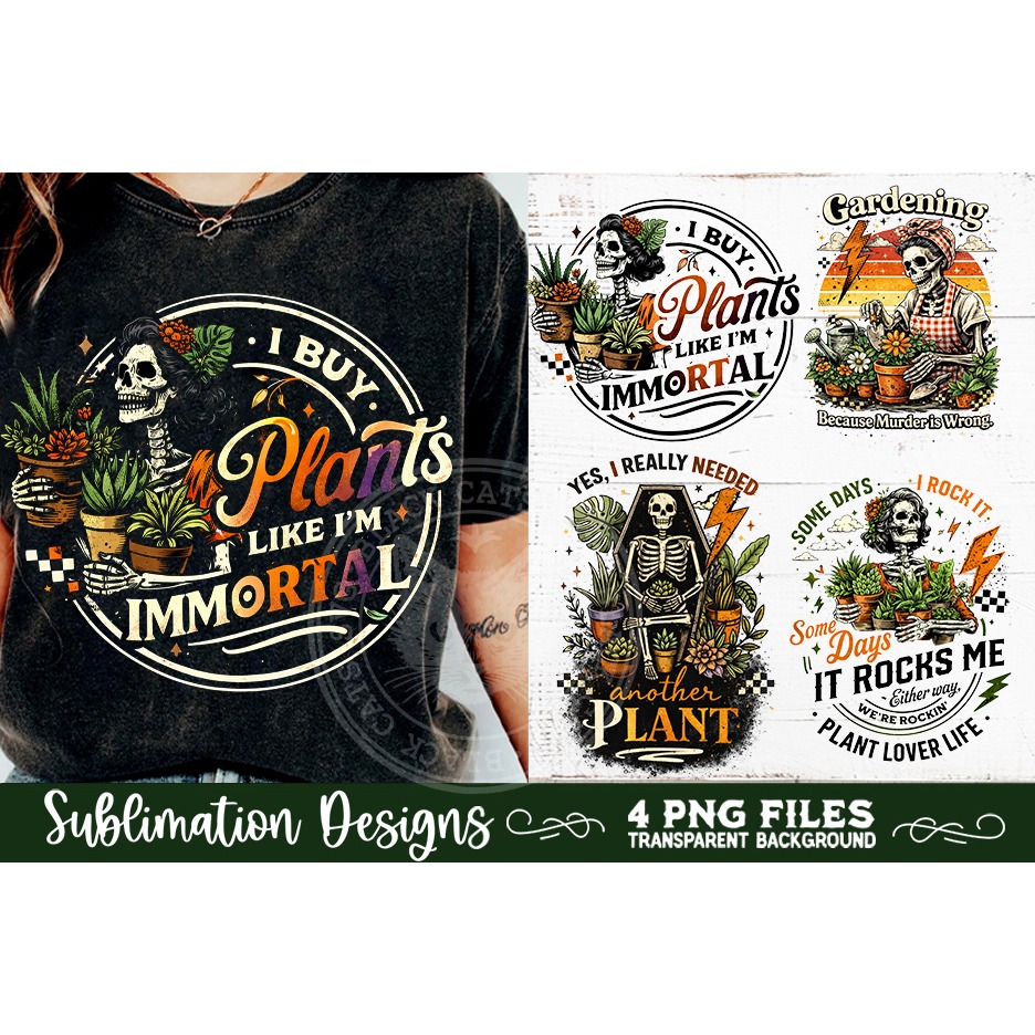 Plant Lover PNG Sublimation 4 Designs 2
