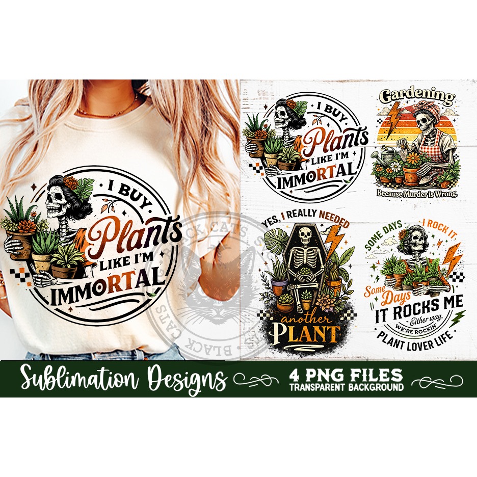 Plant Lover PNG Sublimation 4 Designs 4