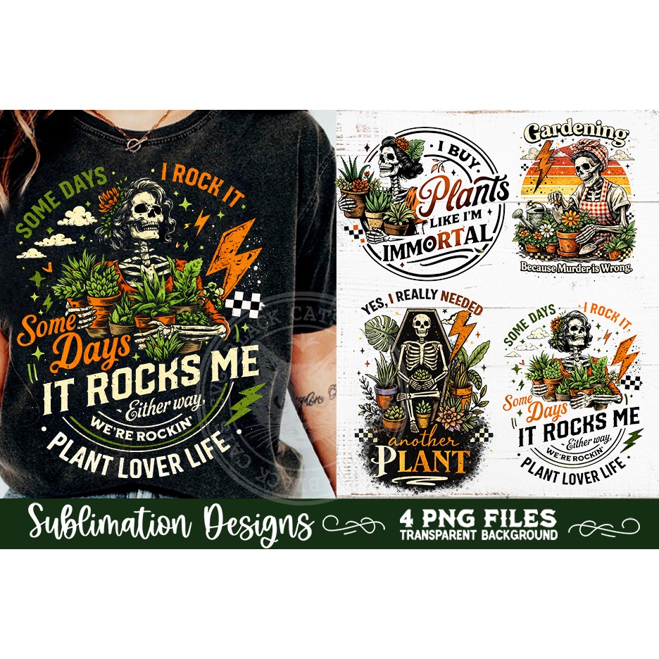 Plant Lover PNG Sublimation 4 Designs 7