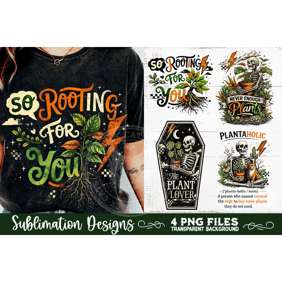 Plant Lover PNG Sublimation 4 Designs (6) 8