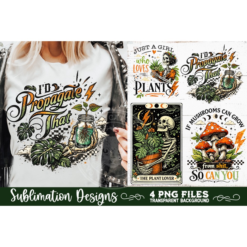 Plant Lover PNG Sublimation 4 Designs (9) 2