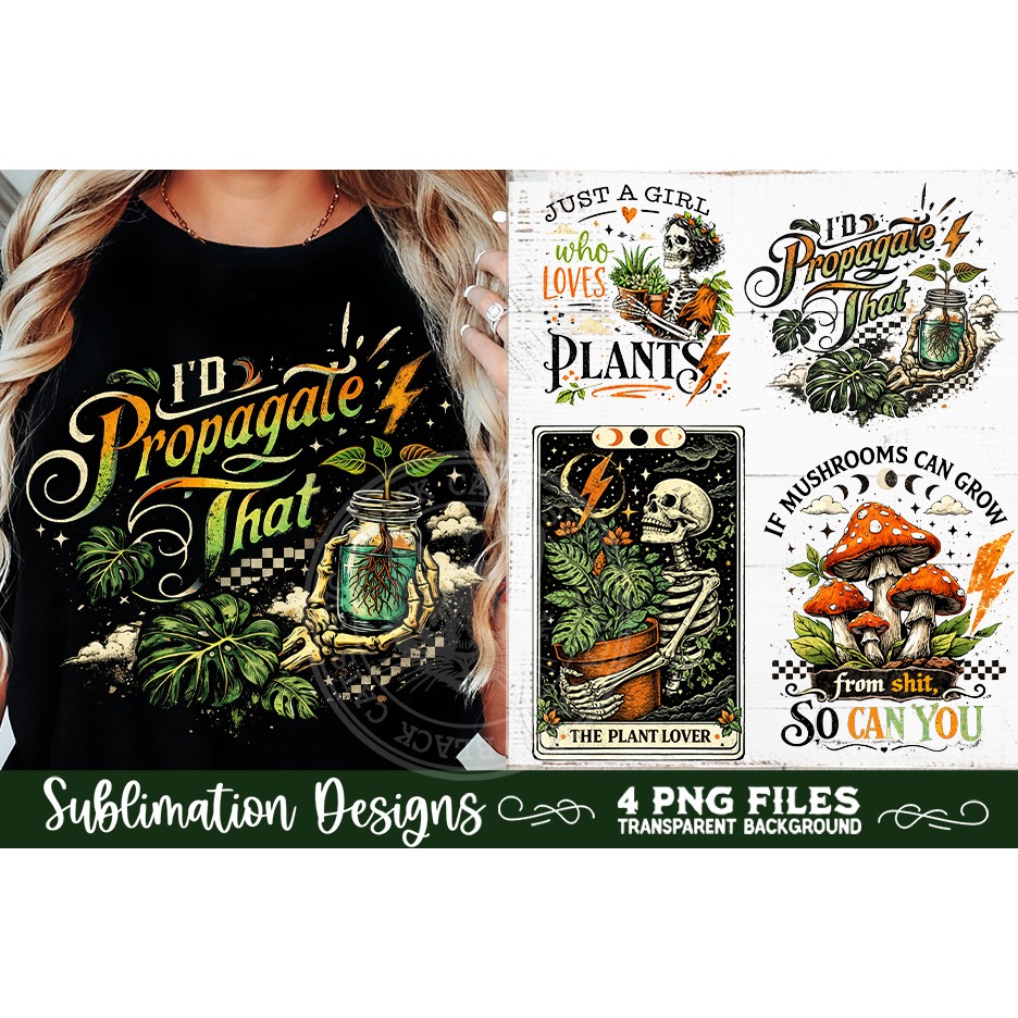 Plant Lover PNG Sublimation 4 Designs (9) 3