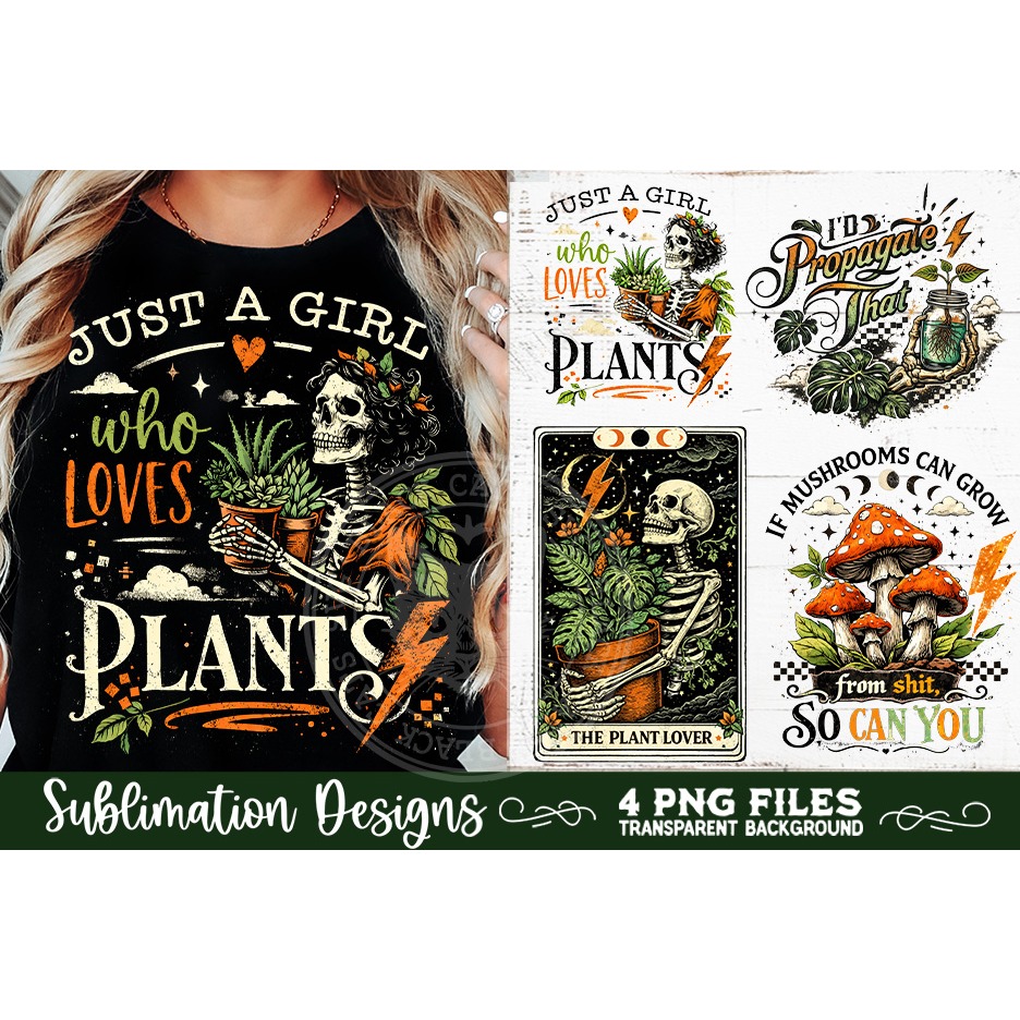 Plant Lover PNG Sublimation 4 Designs (9) 5
