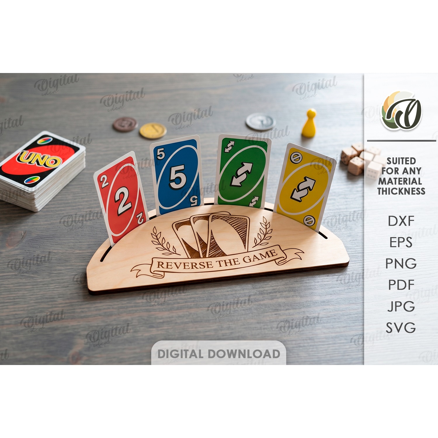 Playing Card Holders Bundle Laser Cut. Card Stand SVG 11